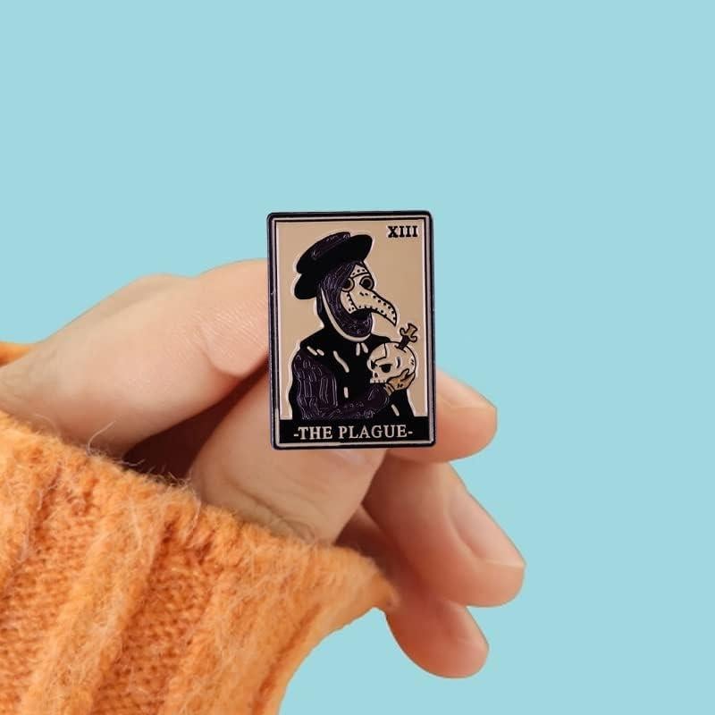 Pin de Esmalte de Tarot Doctor XIII Muerte Gótica 3.05 cm