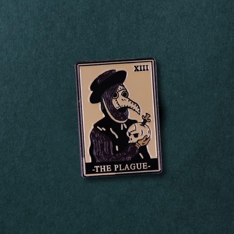 Pin de Esmalte de Tarot Doctor XIII Muerte Gótica 3.05 cm
