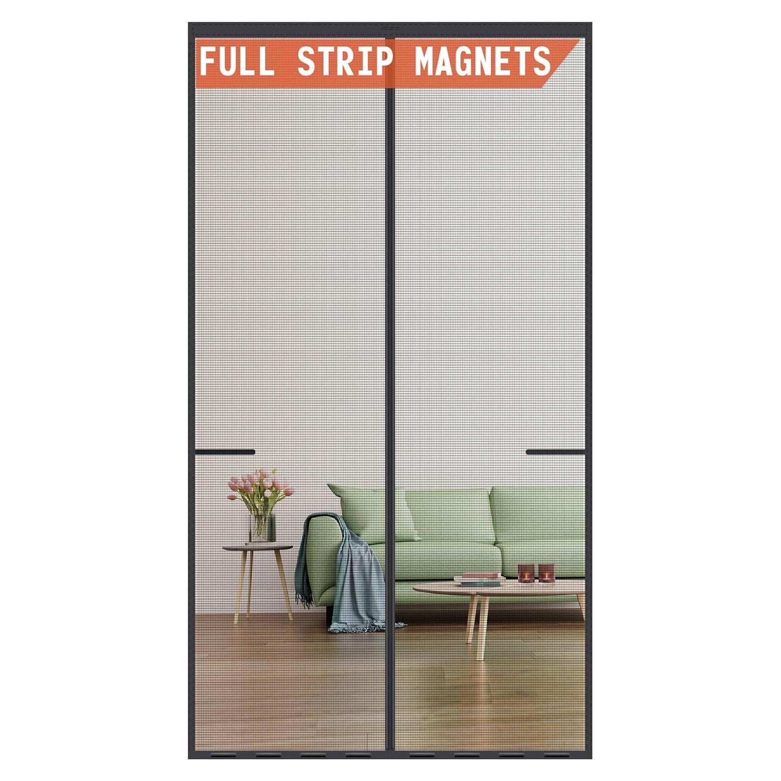 Puerta de Pantalla Magnética Mpmedo 101,6x210,8 cm Negra