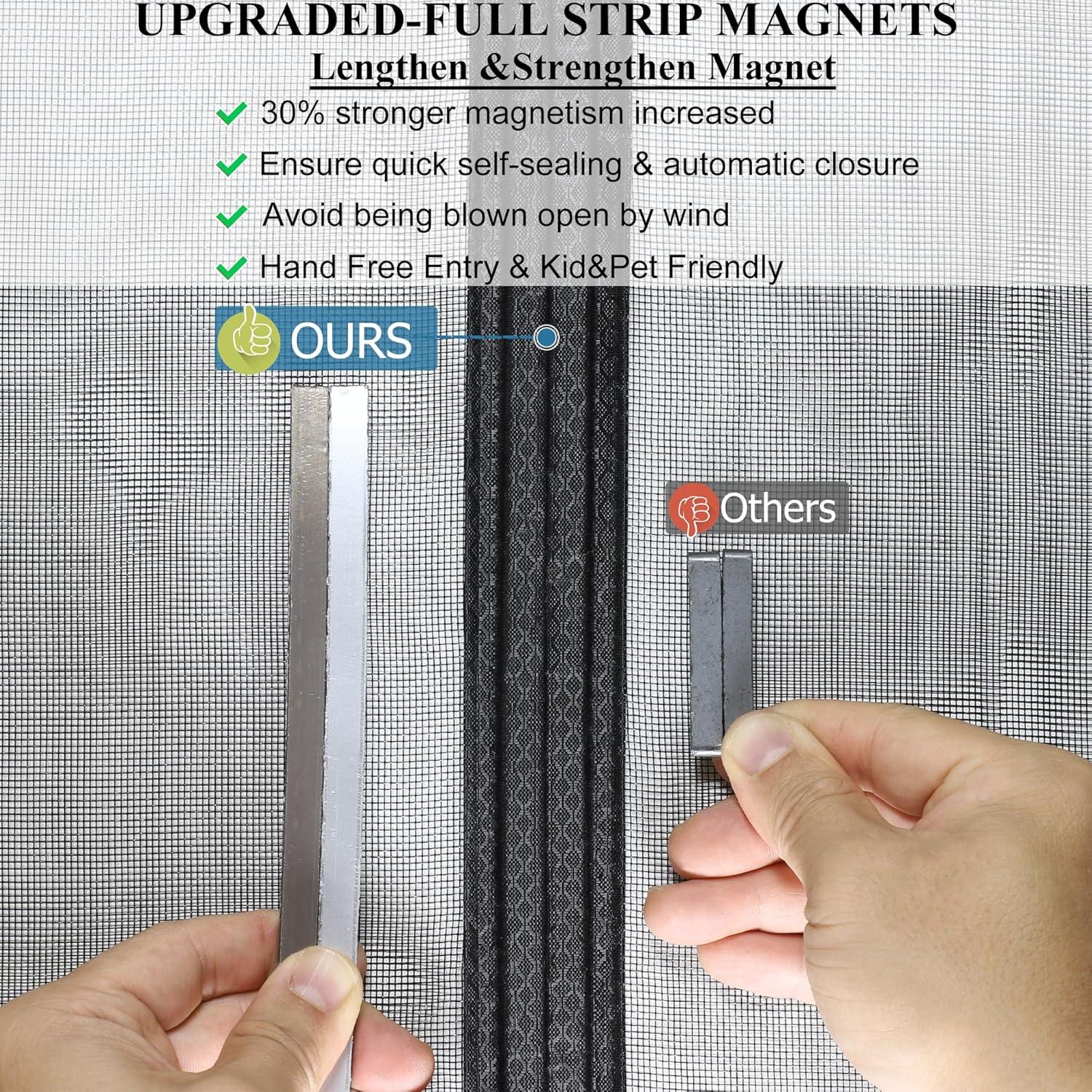 Puerta de Pantalla Magnética Mpmedo 101,6x210,8 cm Negra