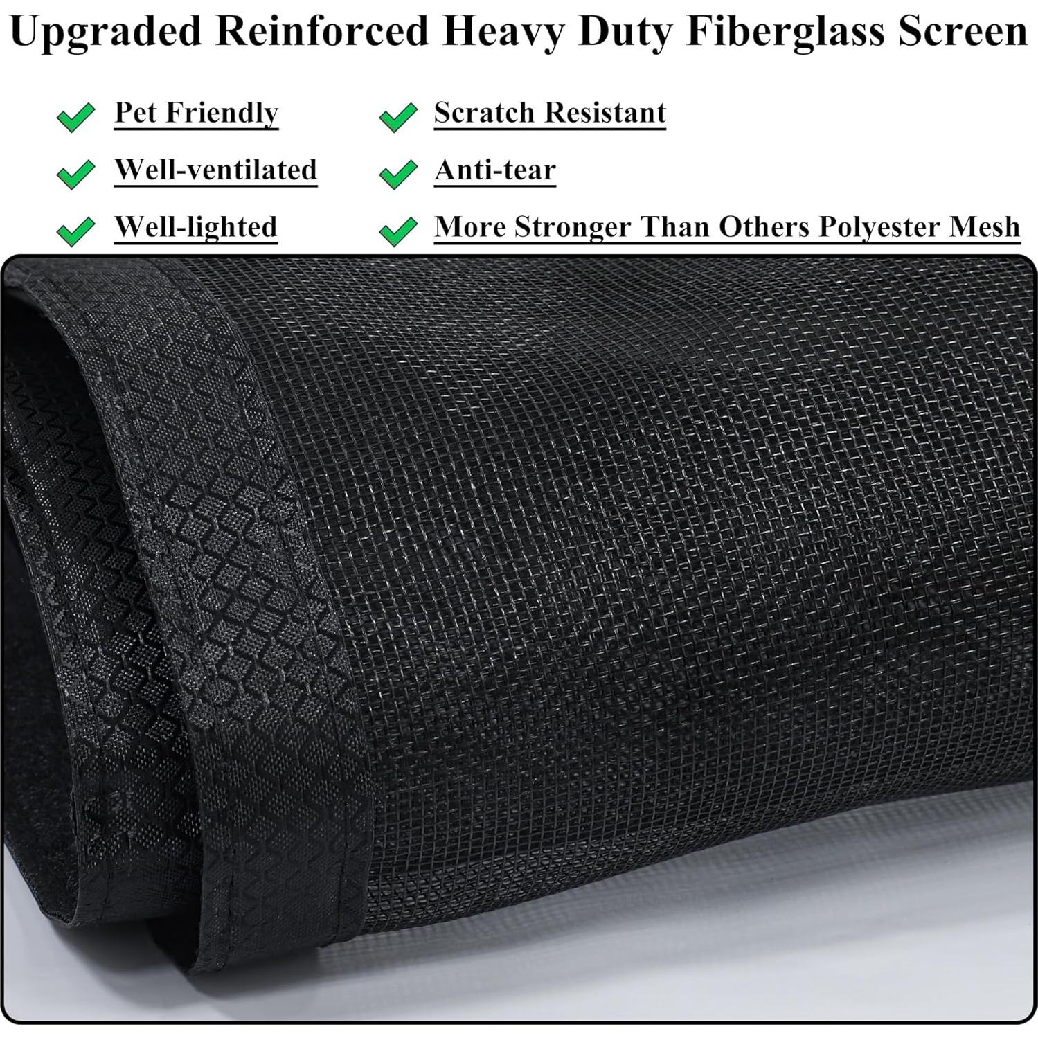 Puerta de Pantalla Magnética Mpmedo 101,6x210,8 cm Negra