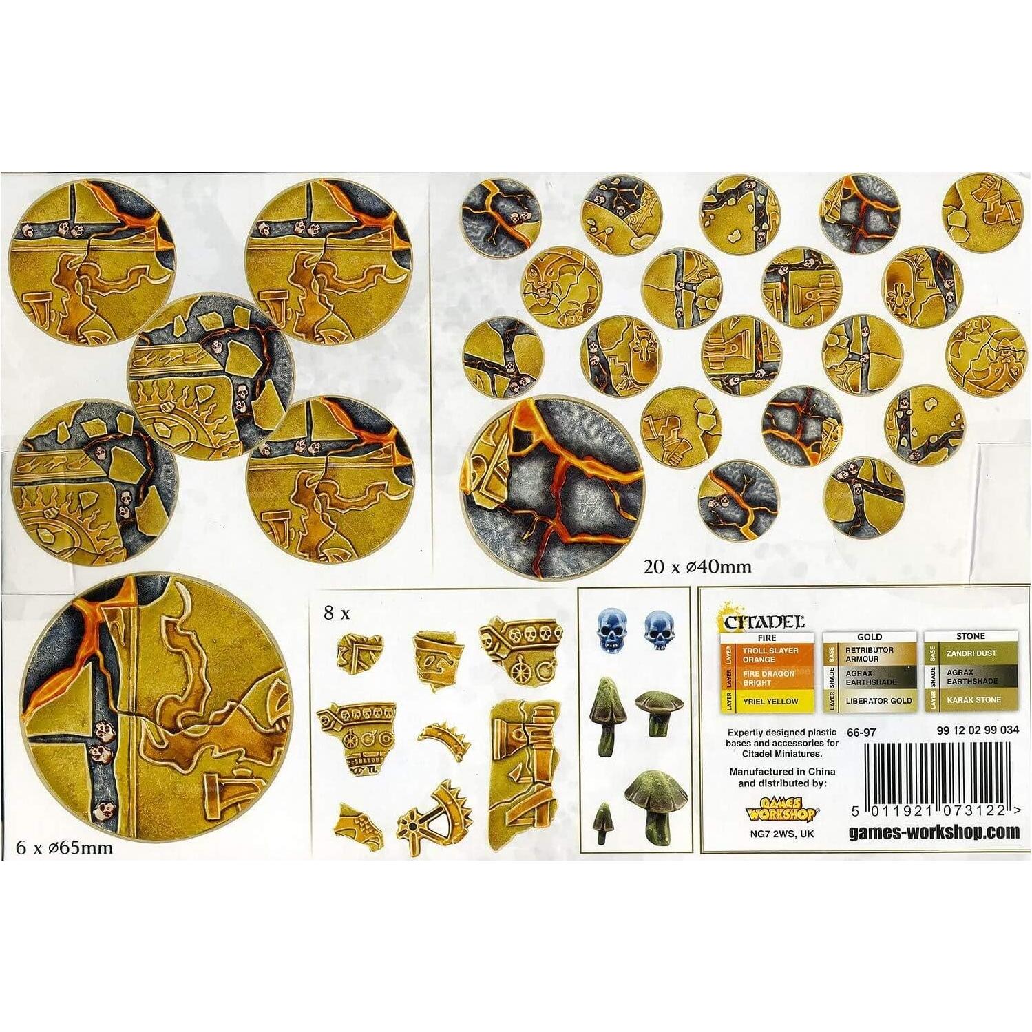 Terreno Roto para Miniaturas Warhammer Age of Sigmar 40/65 mm