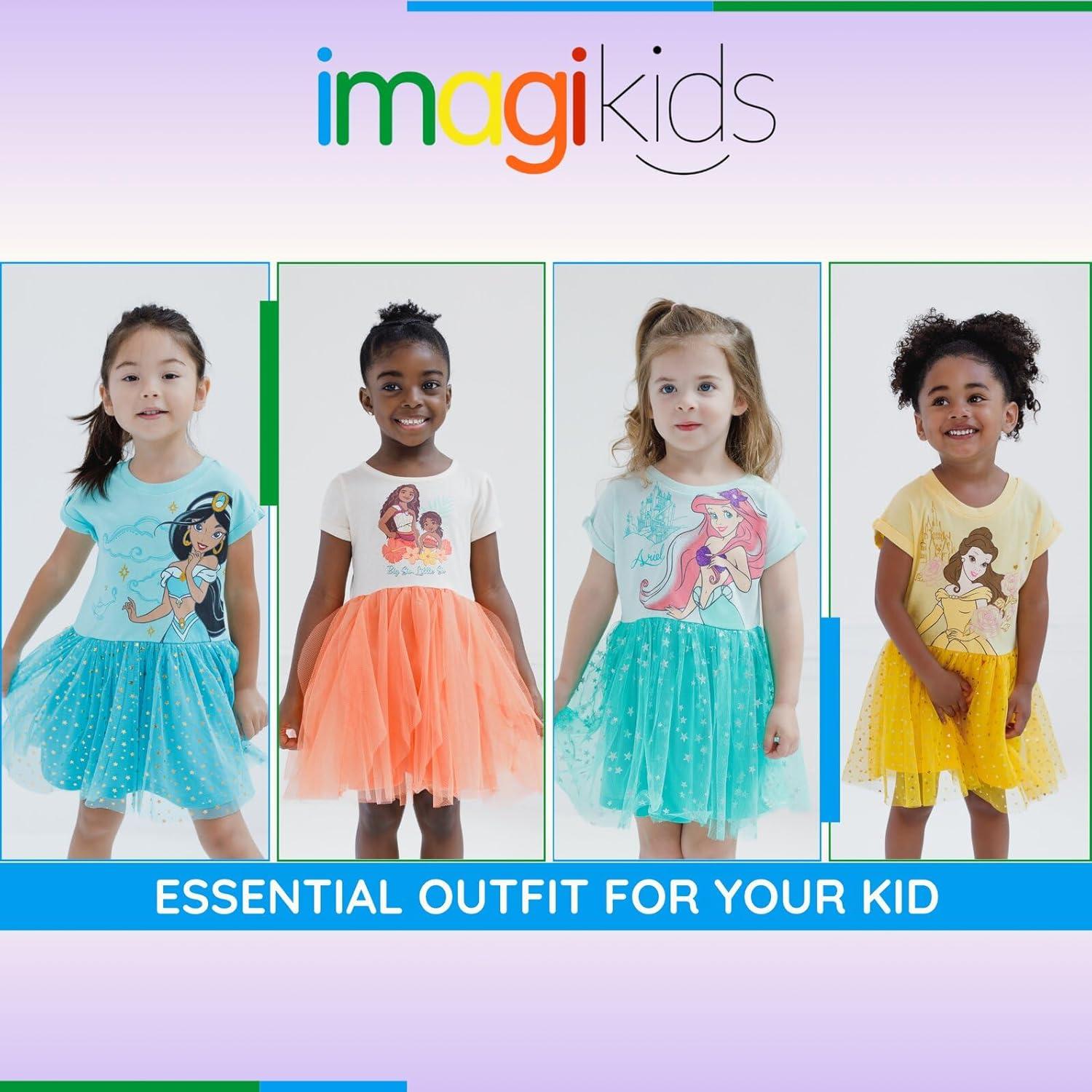 Vestido de tul para niñas Disney Moana 2 - Talla 2T a 10-12