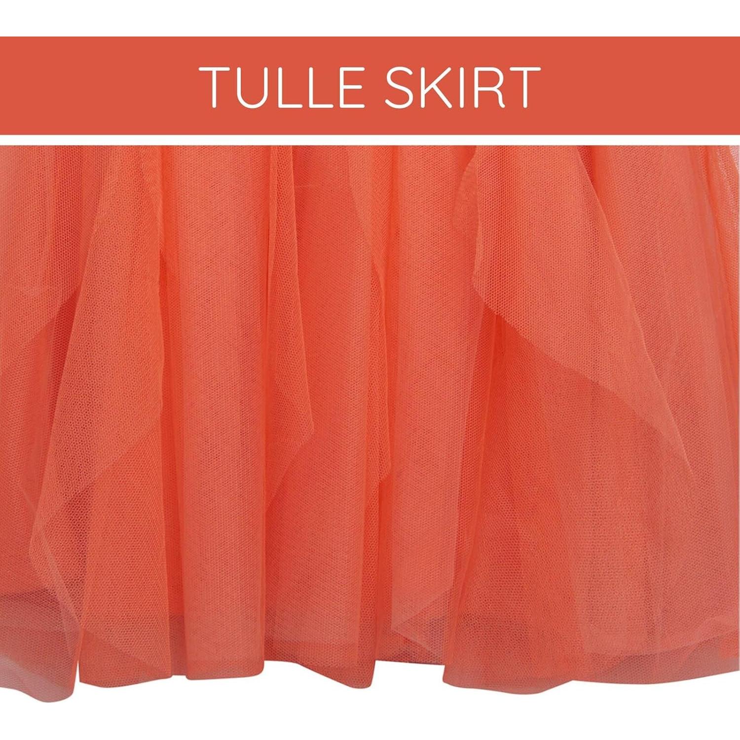 Vestido de tul para niñas Disney Moana 2 - Talla 2T a 10-12