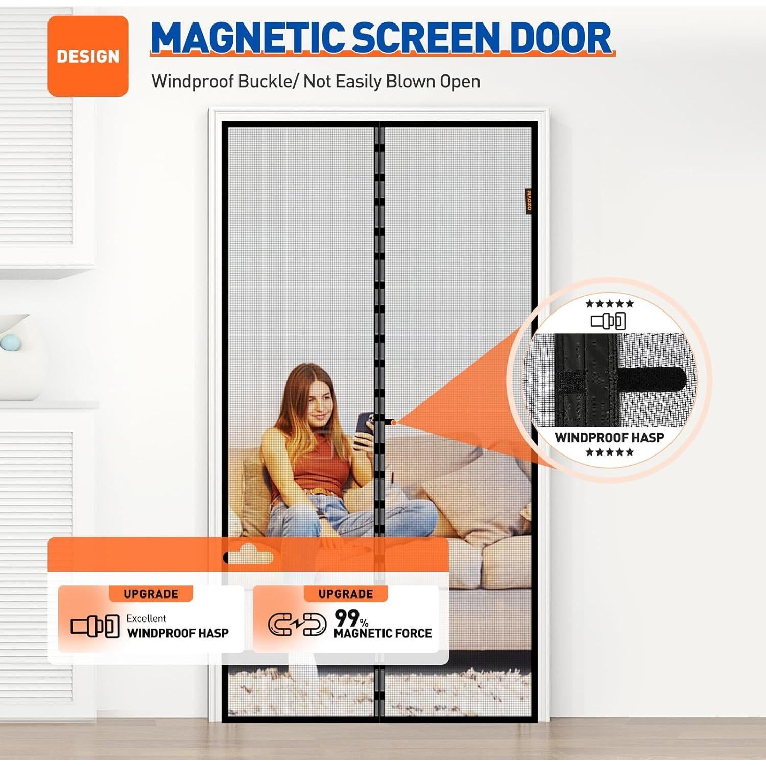 MAGZO Pantalla Magnética para Puerta 86x206 cm Gris