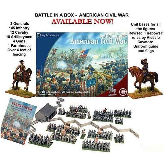 Miniaturas Batalla Guerra Civil Americana Perry 145 Infantería