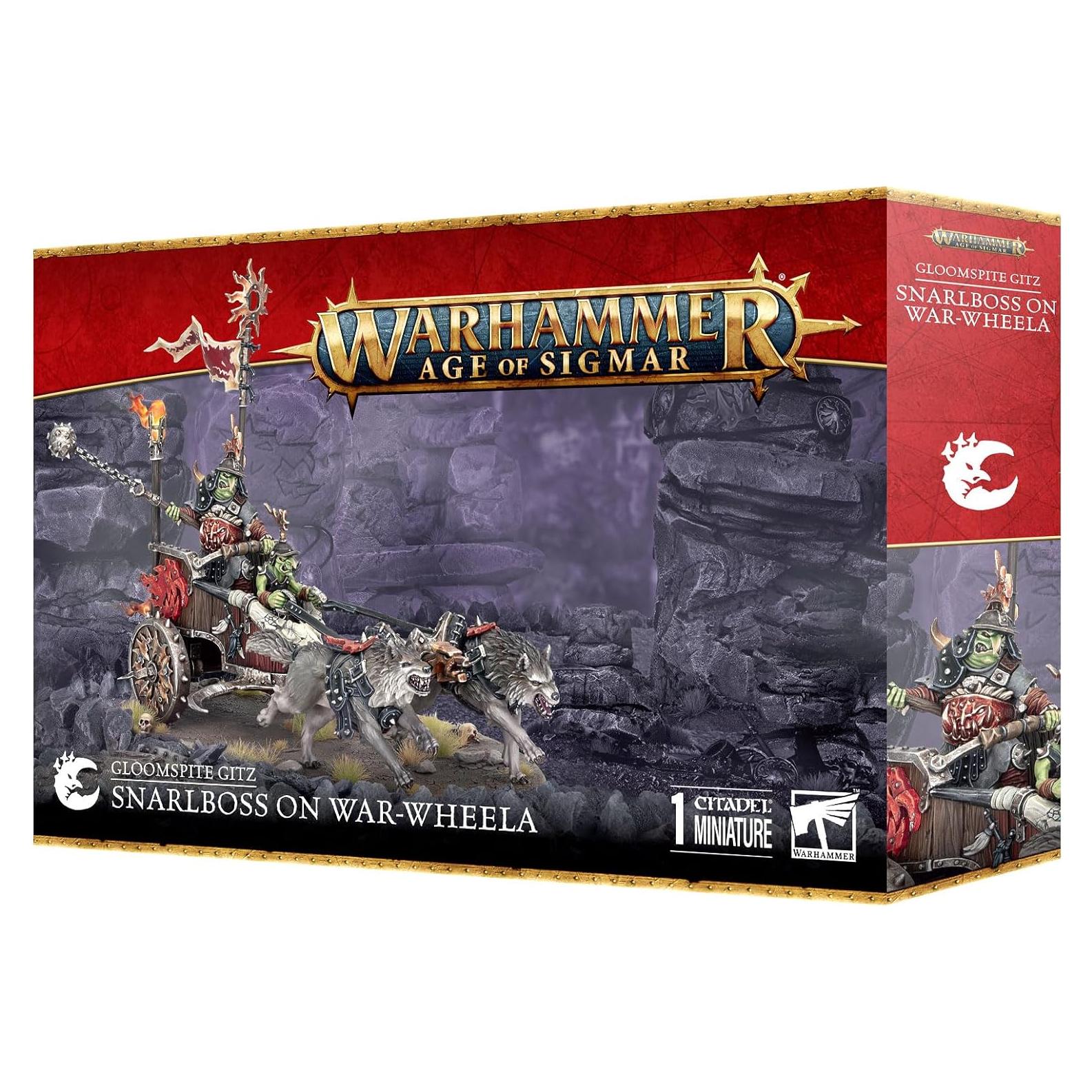 Warhammer Age of Sigmar Gloomspite Gitz Snarlboss en War-Wheela