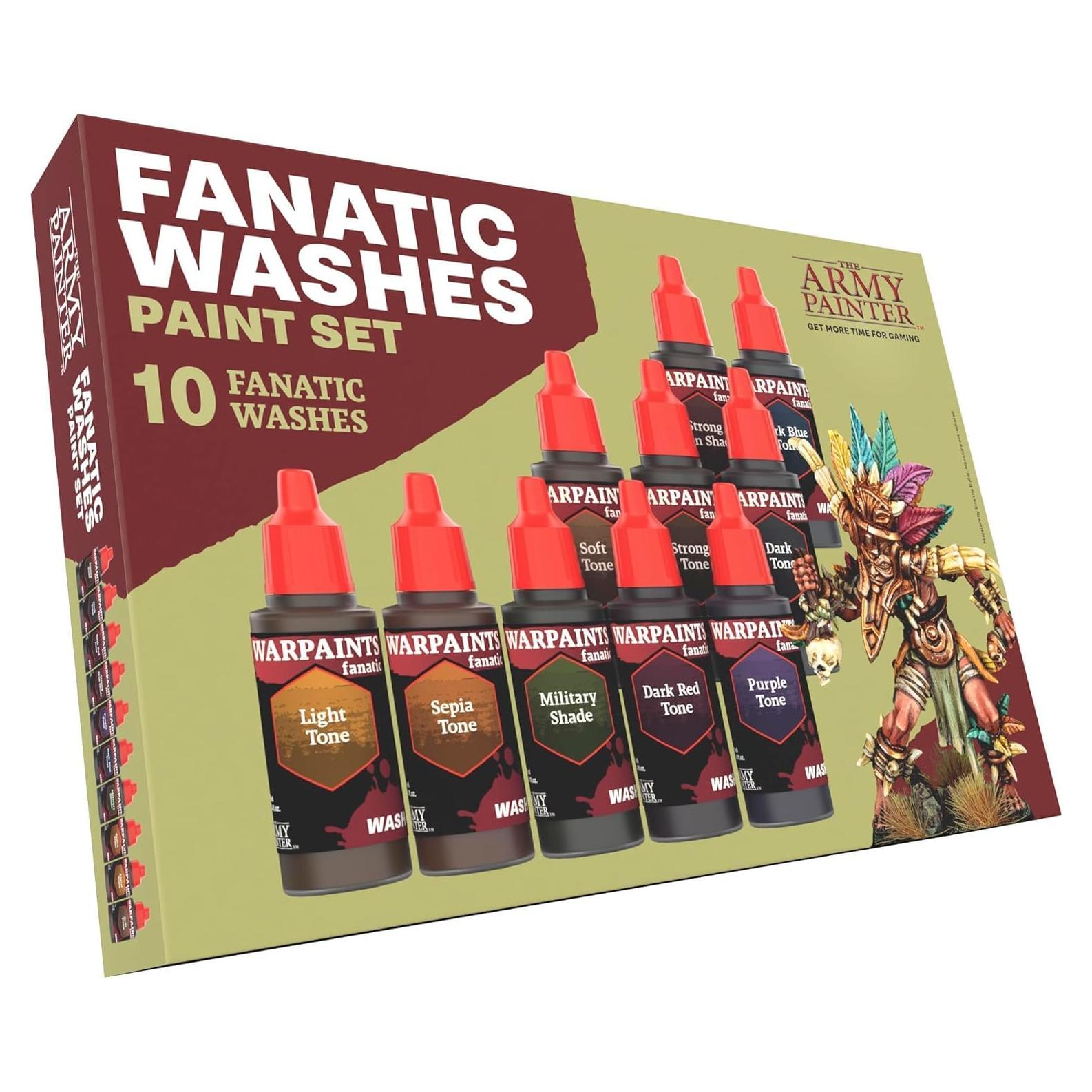 Conjunto de Pinturas Acrílicas Washes Fanatic The Army Painter 10x18ml