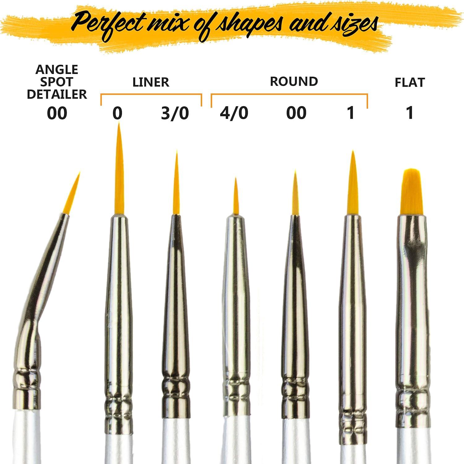 Juego de Pinceles de Pintura en Miniatura Fuego en Mí - 7 Pcs