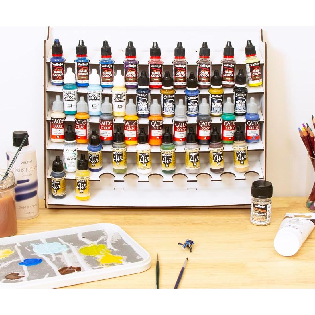 Organizador de Pinturas Hartem - Soporte Acrílico Pared 43 Botellas