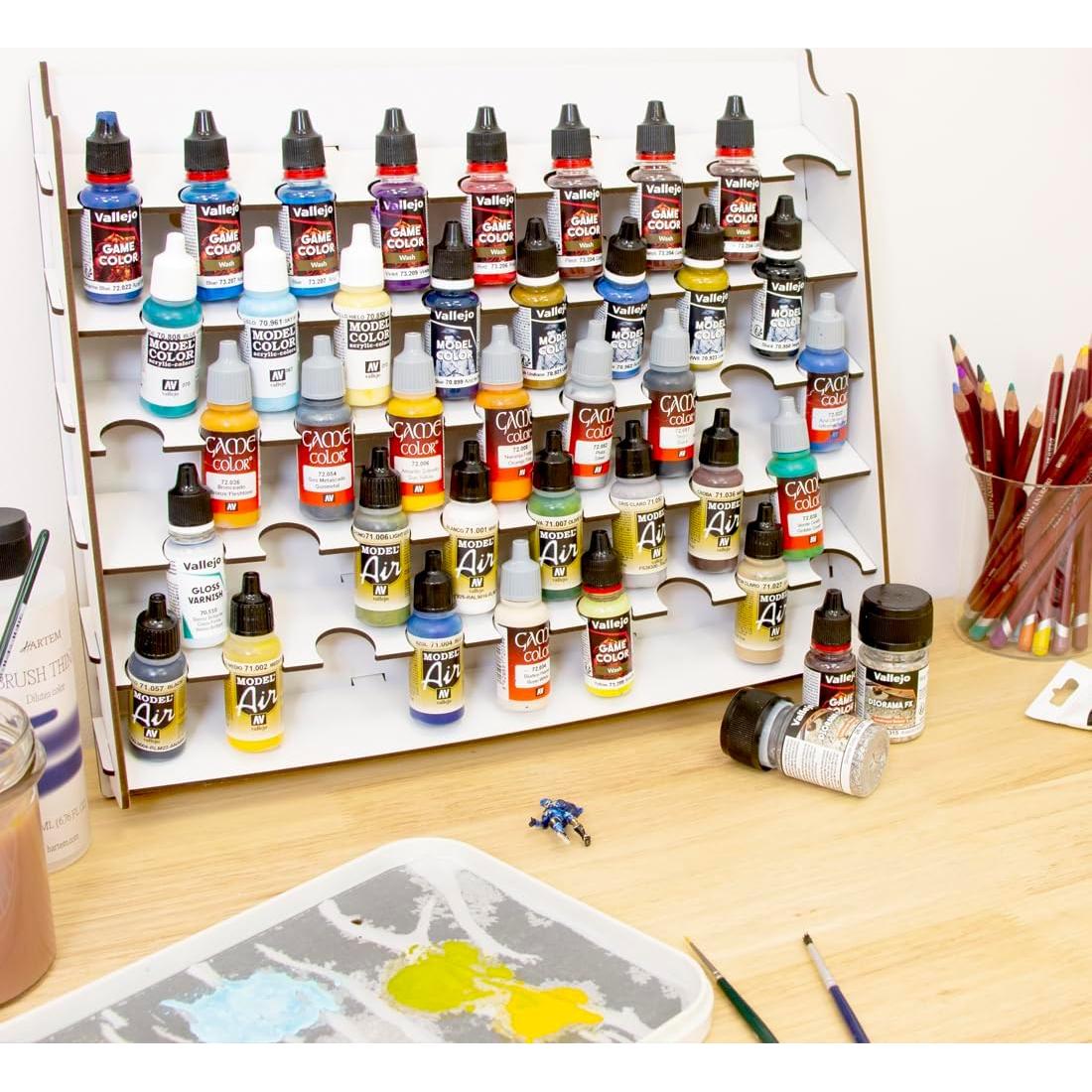 Organizador de Pinturas Hartem - Soporte Acrílico Pared 43 Botellas