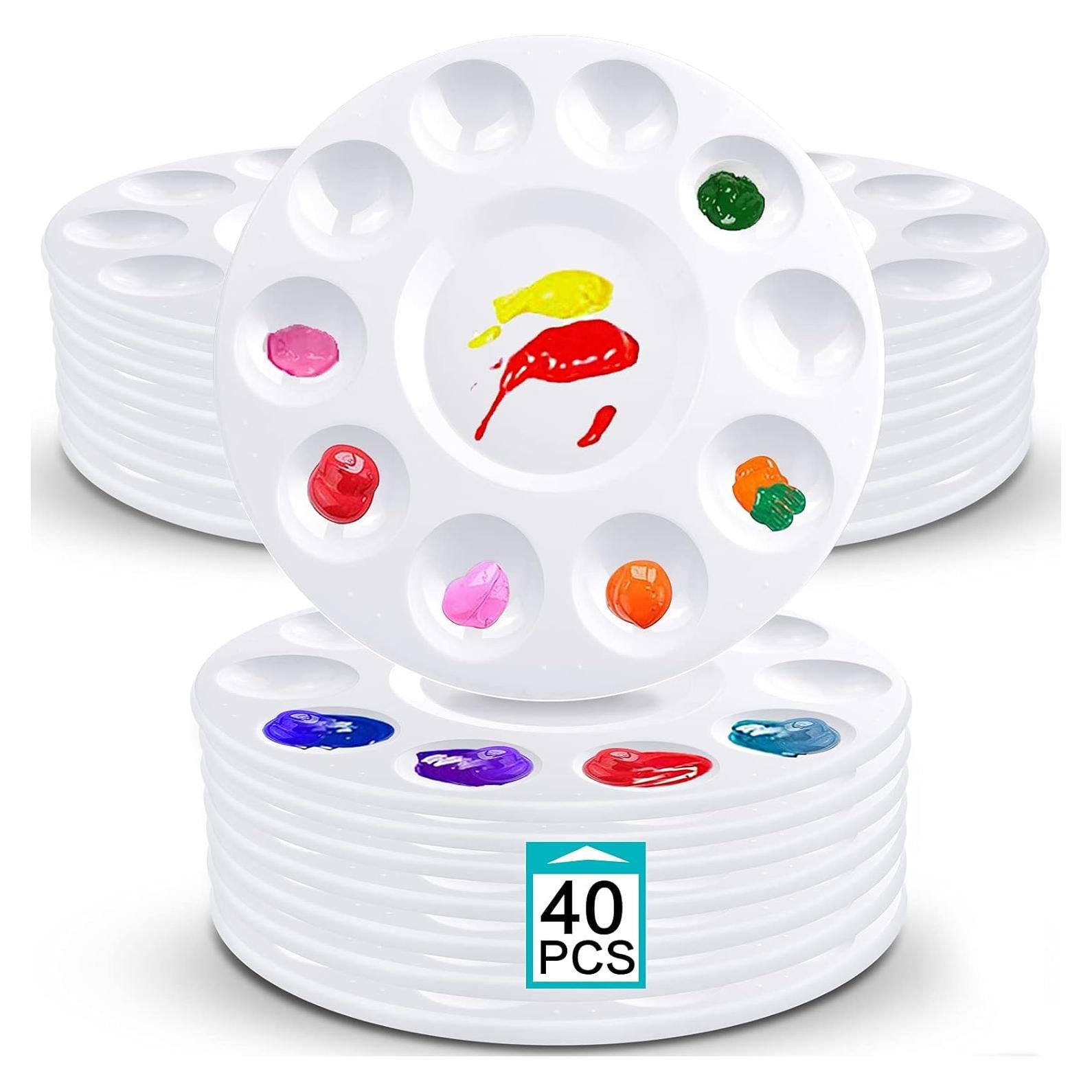 Bandejas de Pintura Plásticas 40pcs Hulameda para Niños
