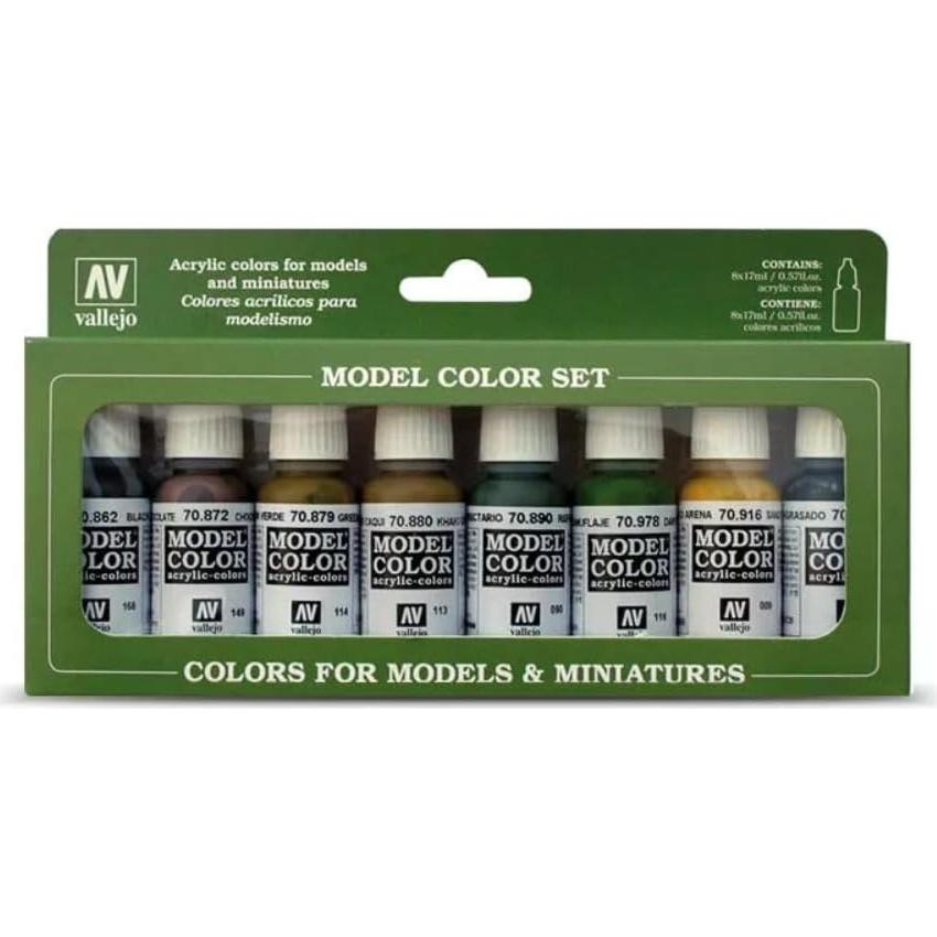 Set de Pinturas Acrílicas Vallejo Colores Panzer 8x18ml