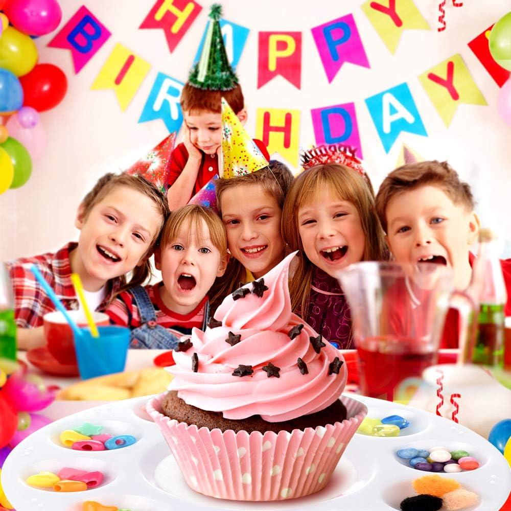 Paletas de Pintura 4Pcs Hulameda - Plástico Blanco para Niños