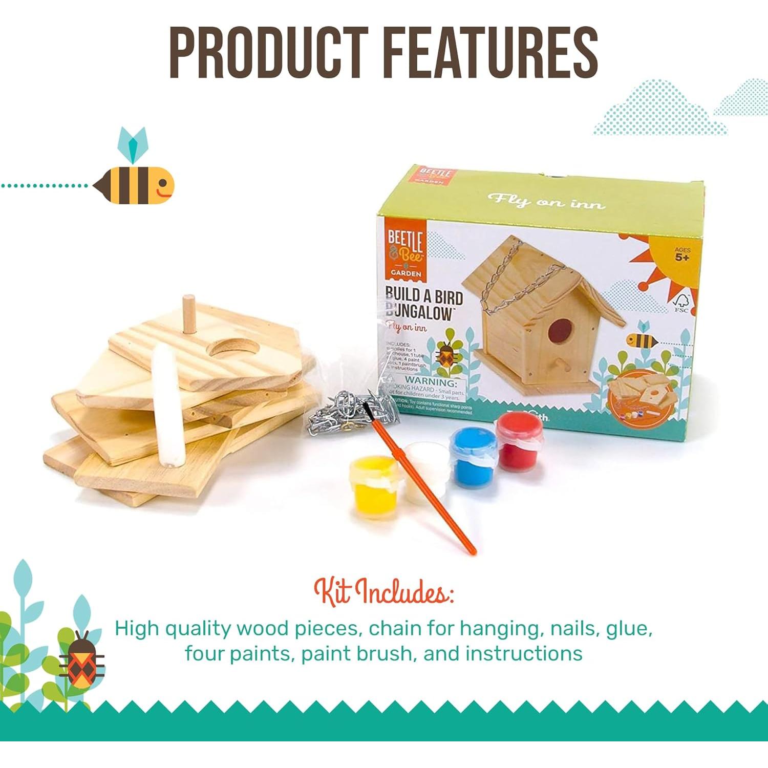 Bungalow de Aves Toysmith 15.24 cm Kit de Manualidades