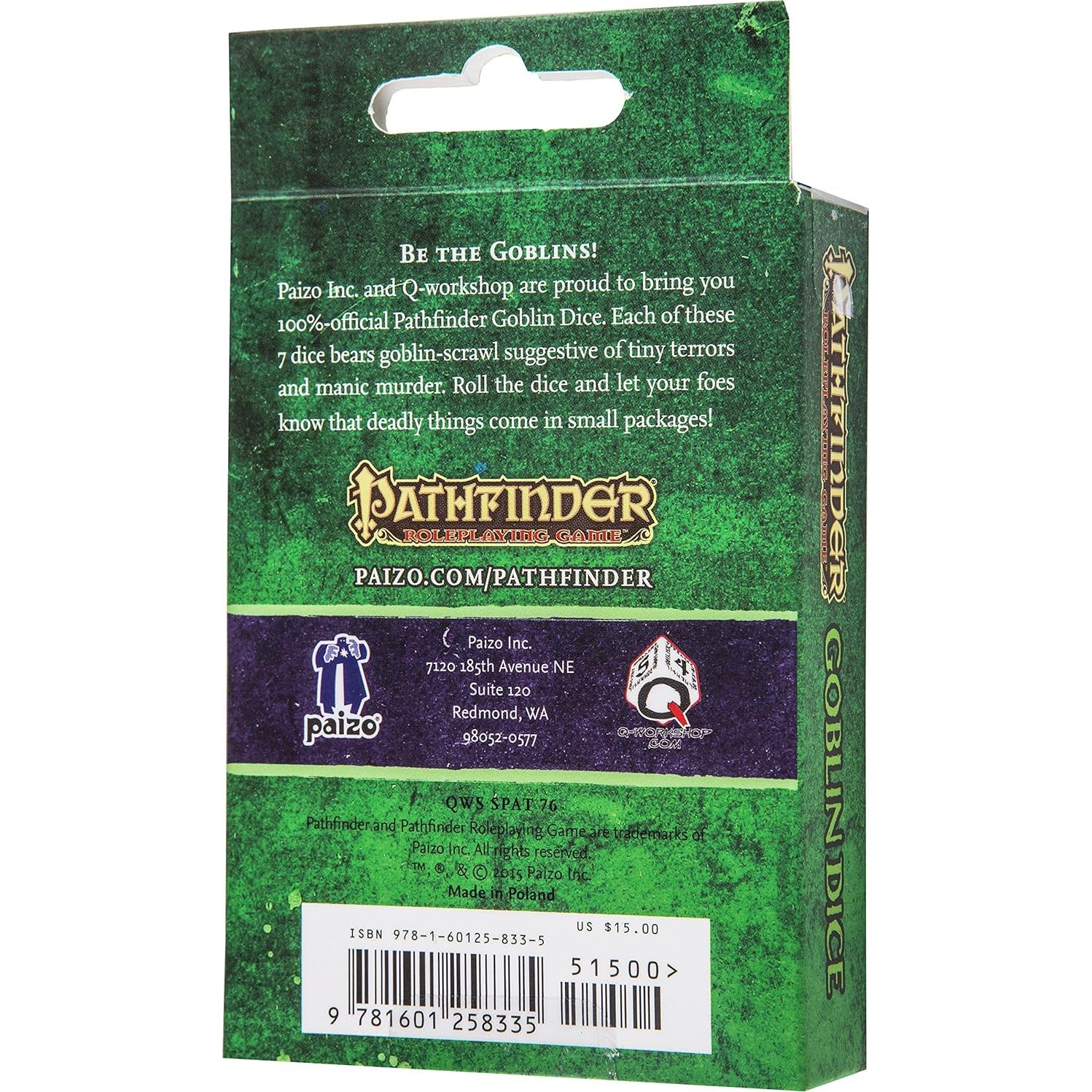 Dados Poliedricos Goblin Q-Workshop Pathfinder 7 Piezas