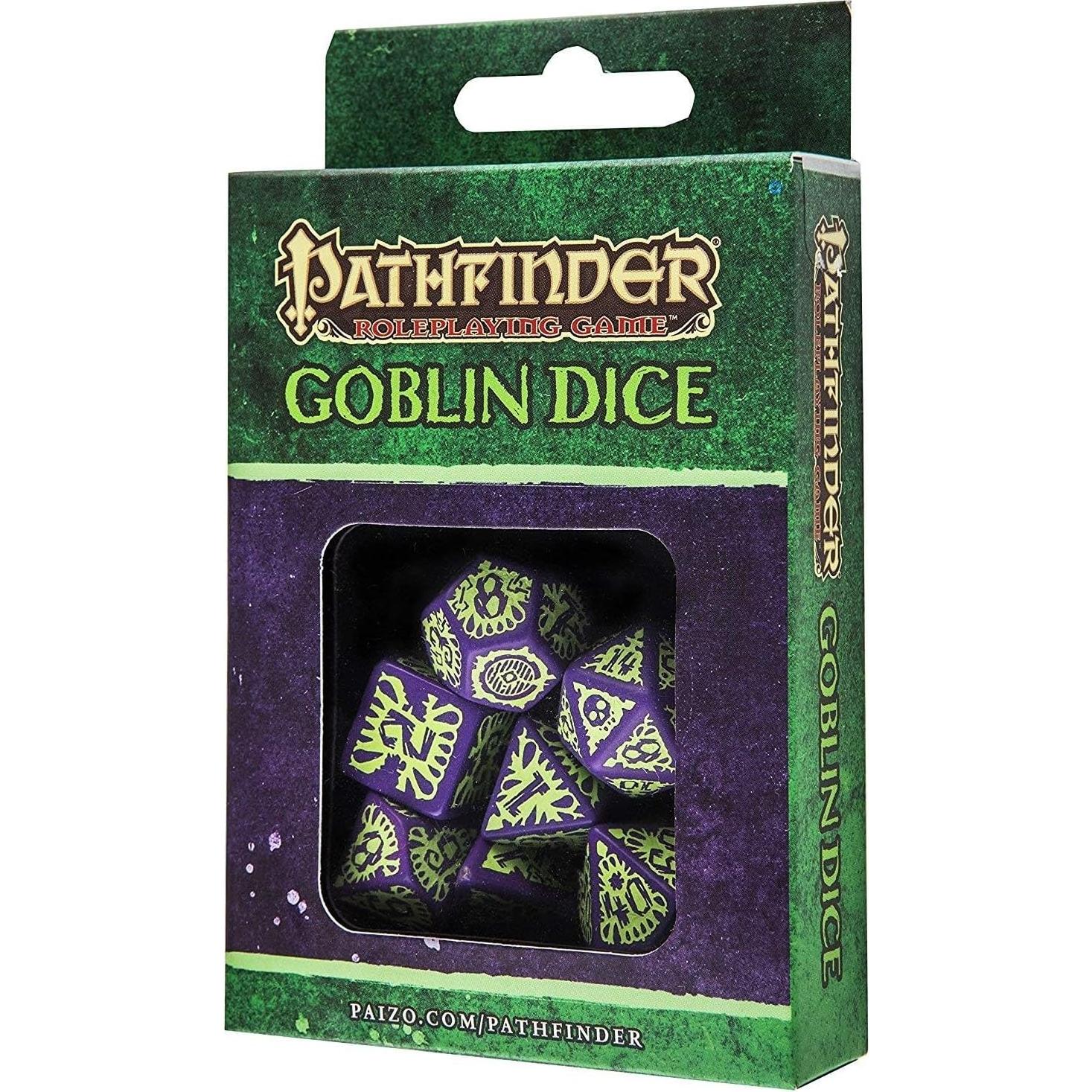 Dados Poliedricos Goblin Q-Workshop Pathfinder 7 Piezas