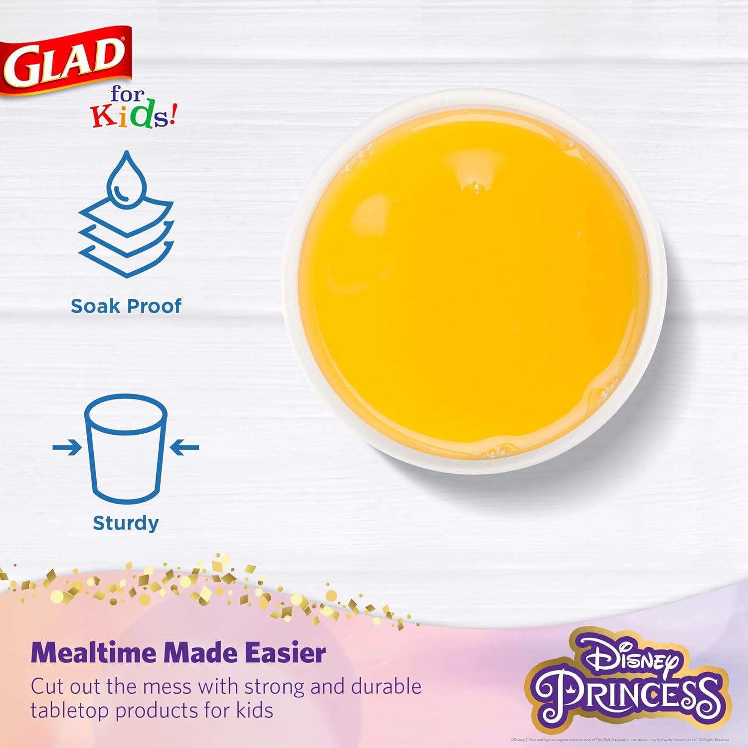 Vasos de Papel Desechables Glad para Niños - Princesas Disney 9 oz