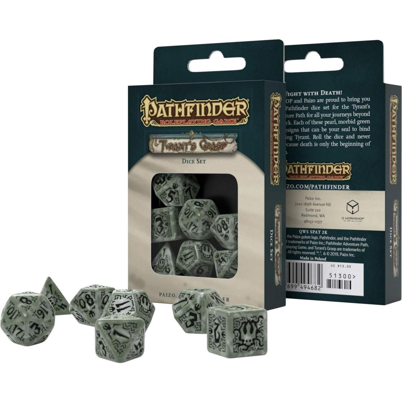 Conjunto de Dados RPG Tyrant's Grasp Q-Workshop 7.4x2.5cm