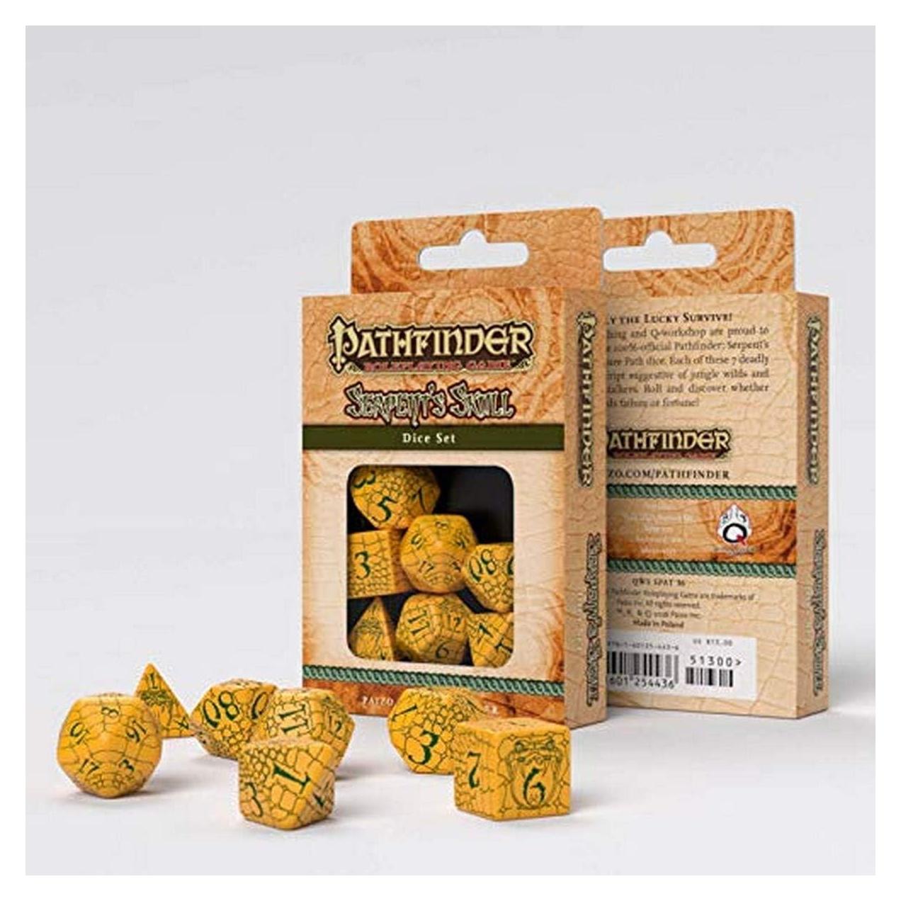 Conjunto de Dados Pathfinder Calavera de Serpiente Q-Workshop