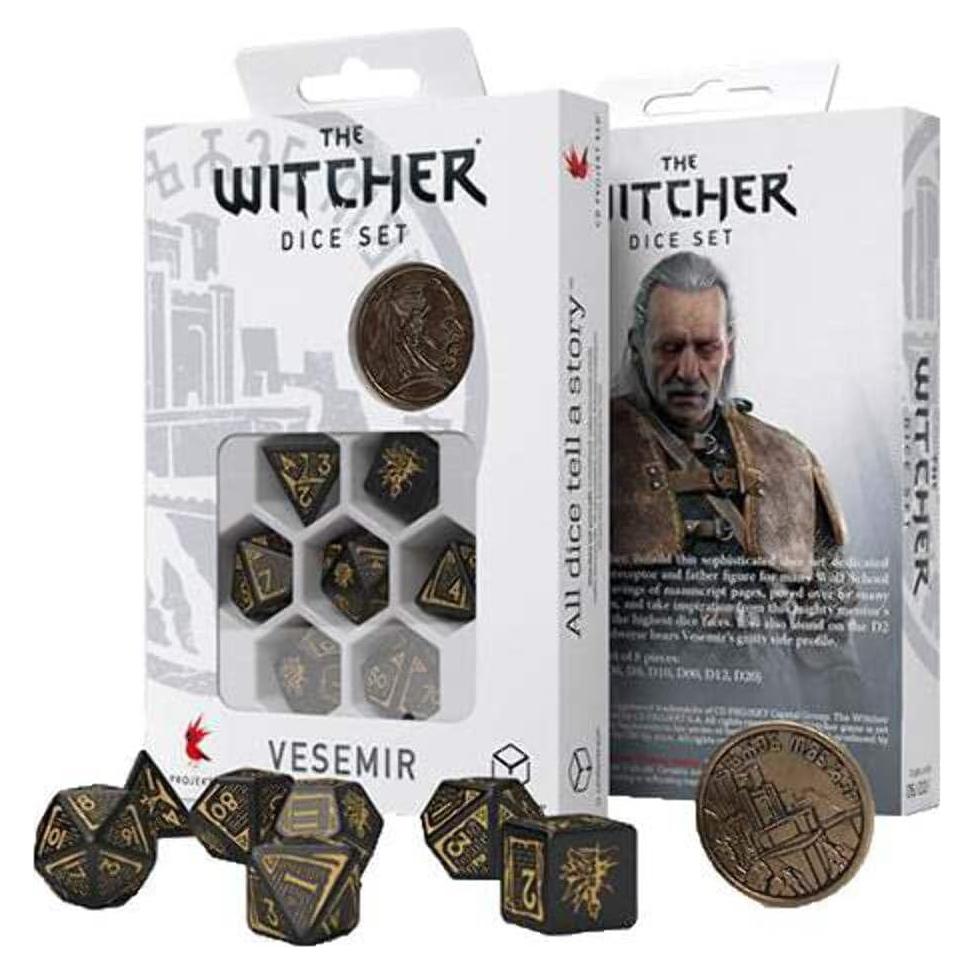 Juego de Dados The Witcher Q WORKSHOP Vesemir 8 Piezas
