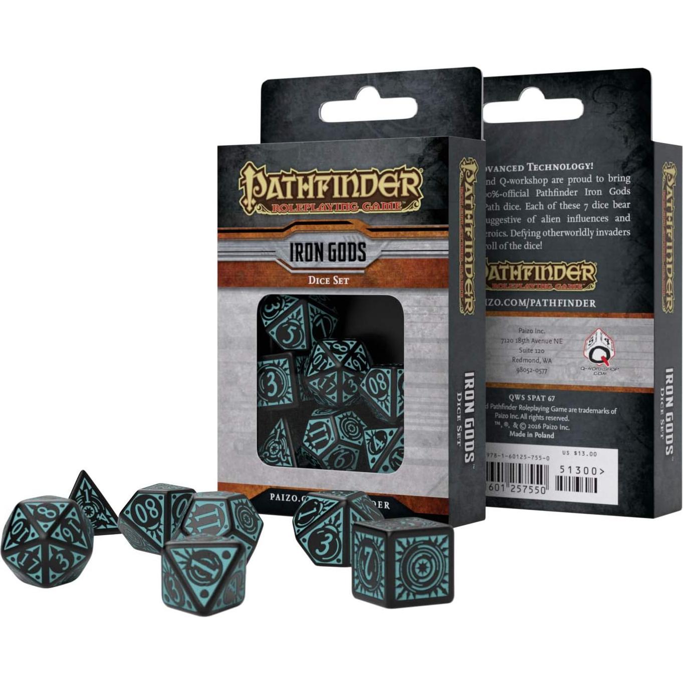 Conjunto de Dados Poliedricos Q WORKSHOP Pathfinder Iron Gods 7 Piezas