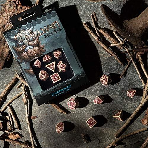 Conjunto de Dados Poliedricos Q-Workshop Enanos Beige y Burdeos