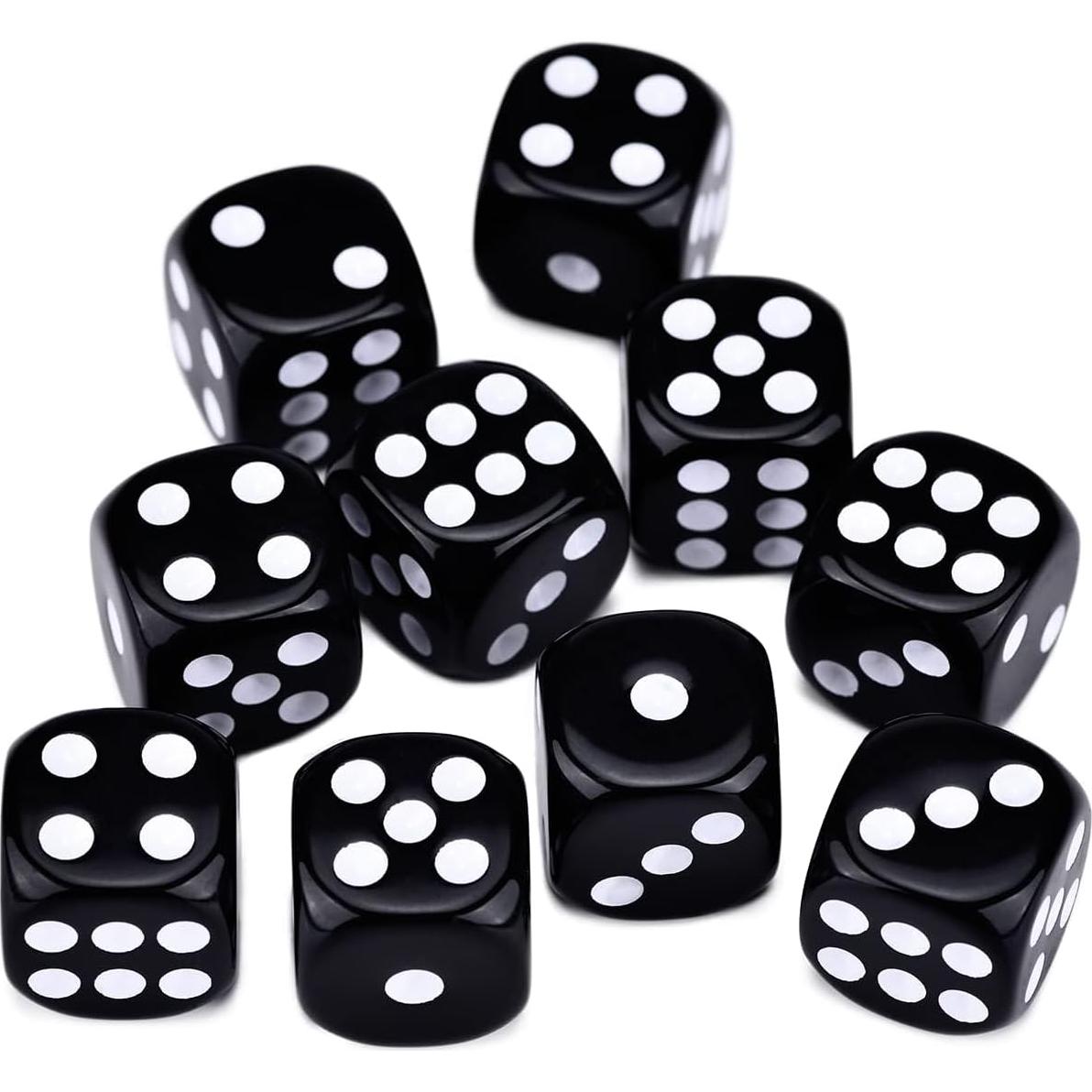 Juego de Dados 30PCS 16mm 6 Colores Bordes Redondeados ELakiss