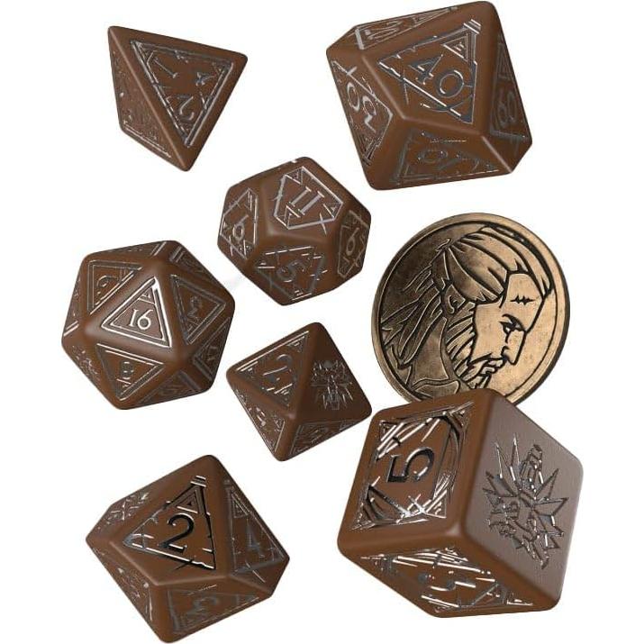 Conjunto de Dados RPG The Witcher Q-Workshop Geralt 8 Piezas