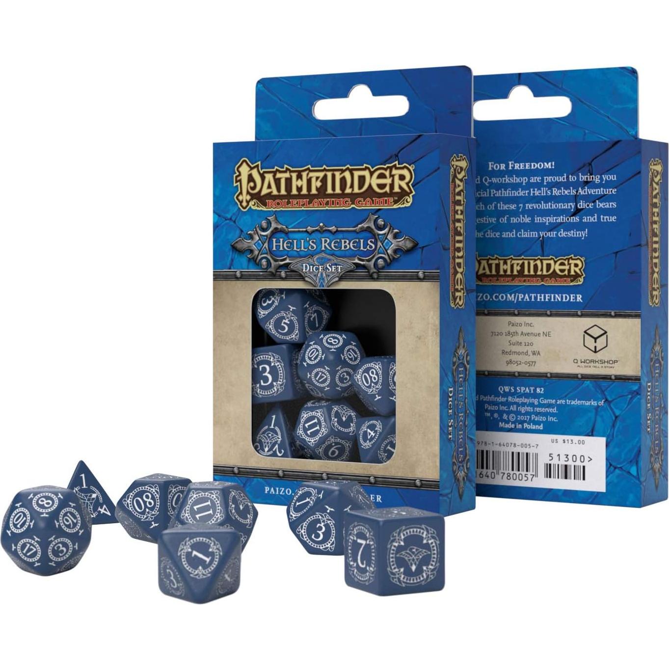 Conjunto de Dados Poliedricos Q-Workshop Hell's Rebels 7 Piezas