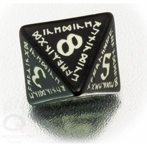 Juego de Dados Runicos Negros Brillantes Qworkshop 7.37x2.29cm