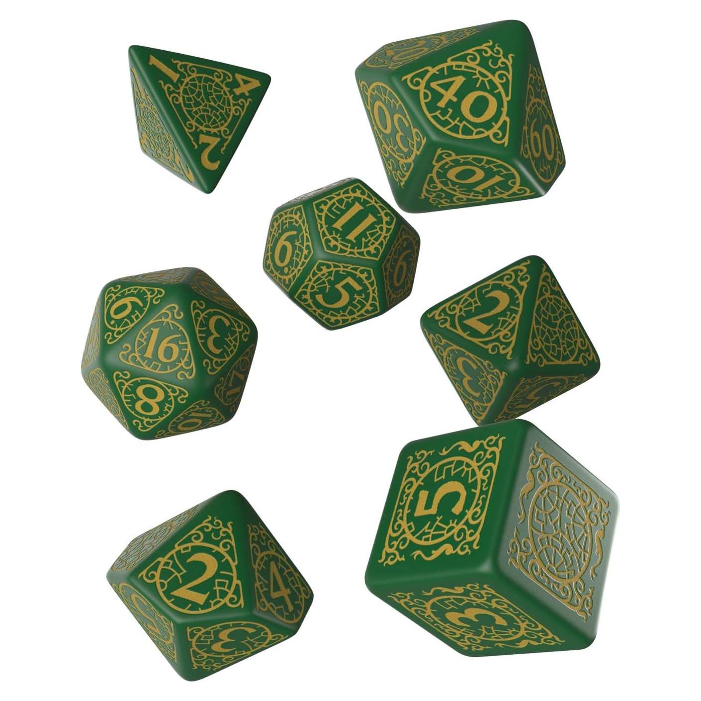 Conjunto de Dados Poliedricos Q WORKSHOP Pathfinder Jade Regent 7 Piezas