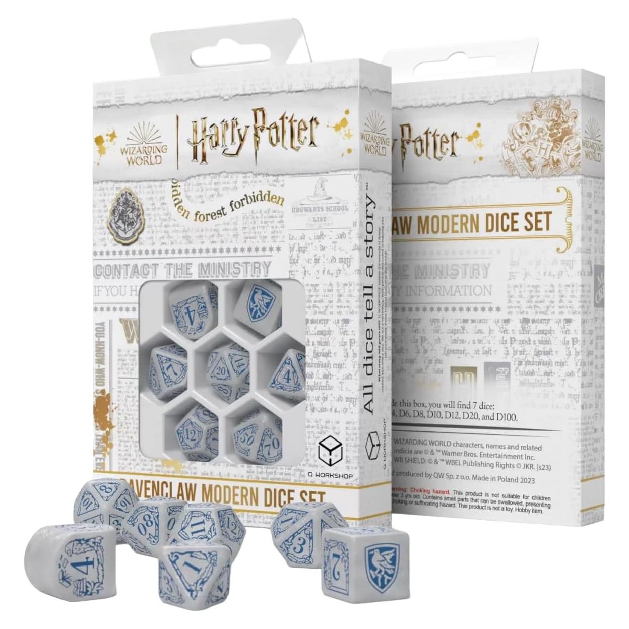 Juego de Dados Modernos Gryffindor Q WORKSHOP - 7 Piezas