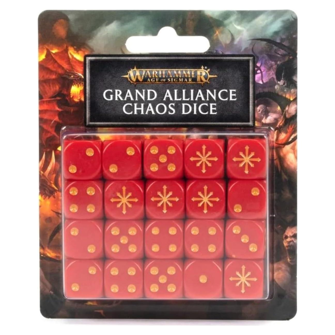 Dados Warhammer Age of Sigmar Caos 20 piezas 16mm