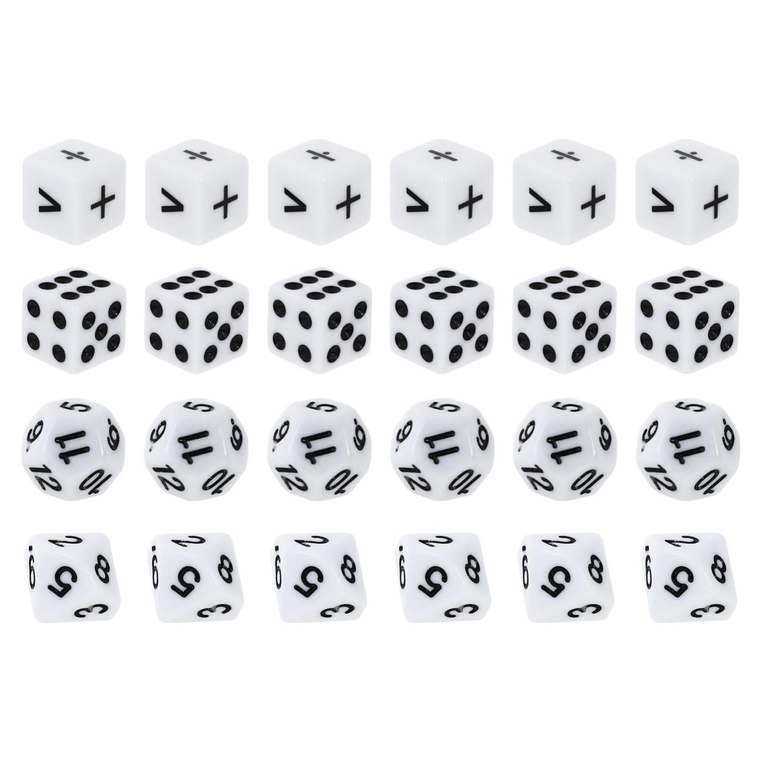 Juego de Dados Educativos NUOBESTY 24 Piezas 16mm