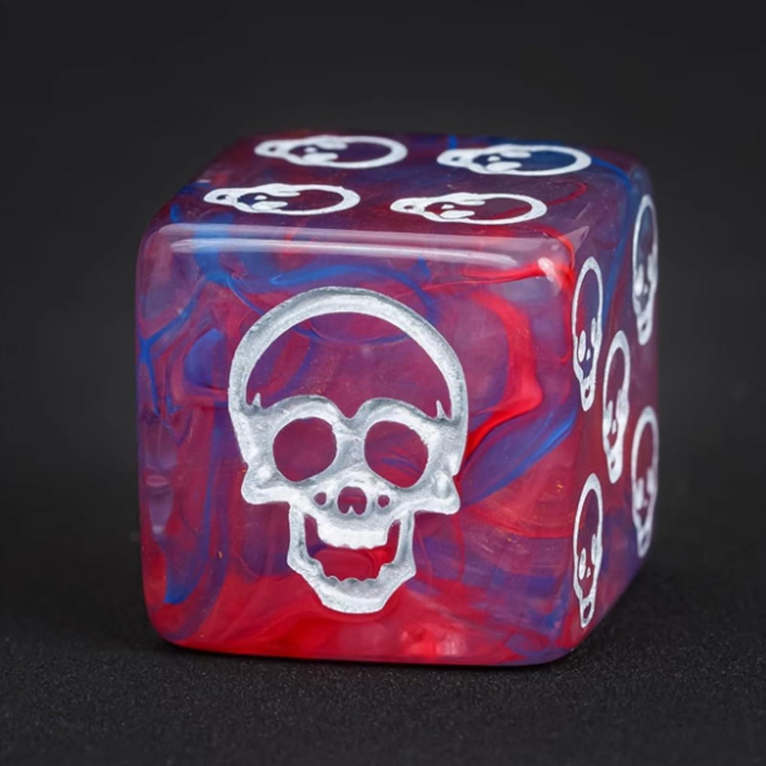 Dados Calavera 10 Piezas 16mm Qomamount para Juegos de Mesa