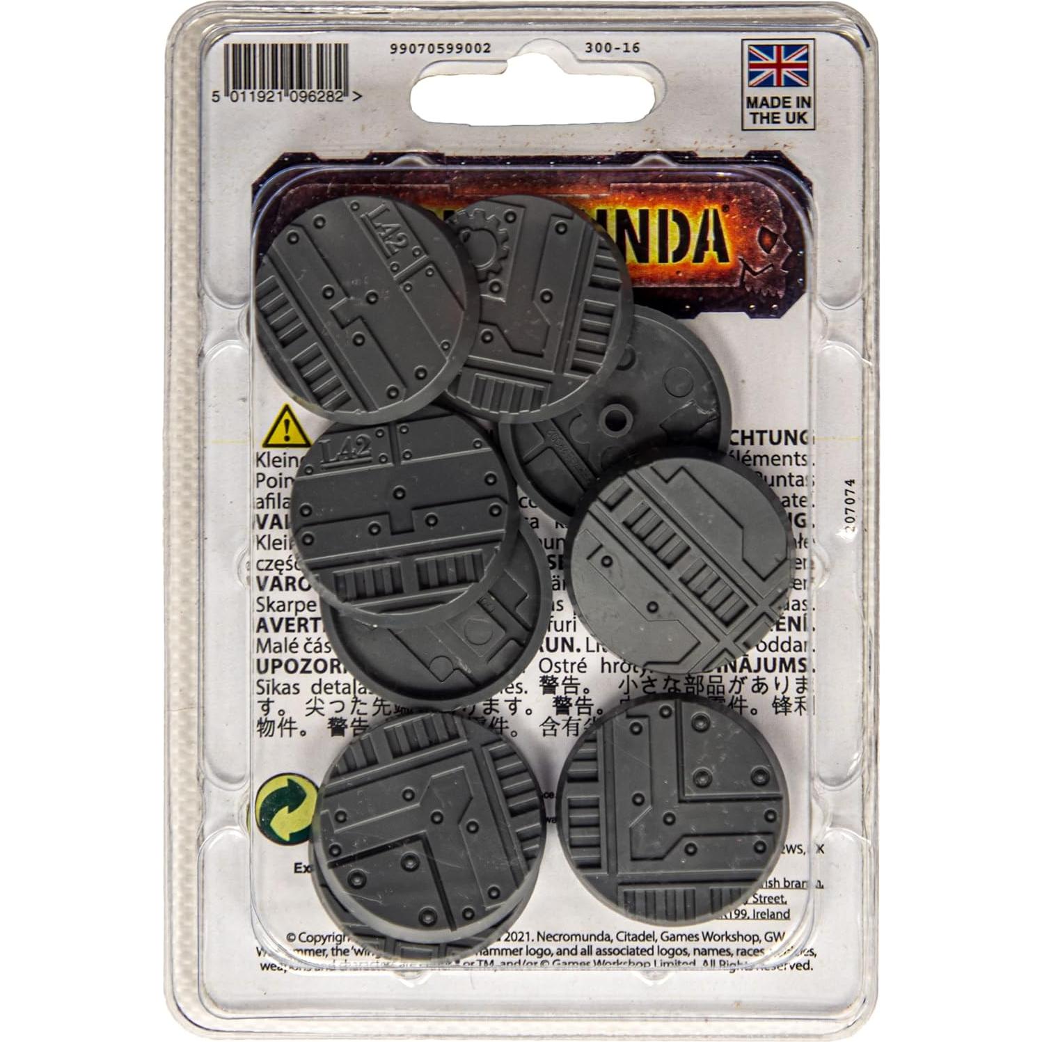 Bases de 32mm para Warhammer Necromunda Games Workshop x10