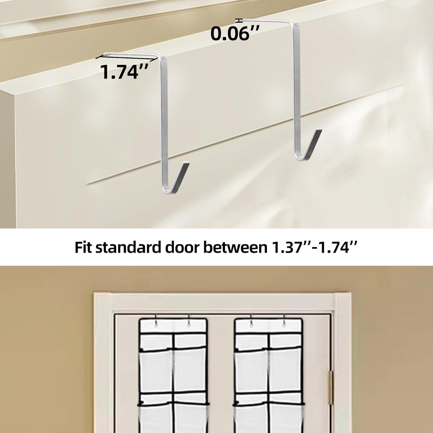 Organizador de Zapatos Colgante PVWSG, 14 Bolsillos Malla, Blanco