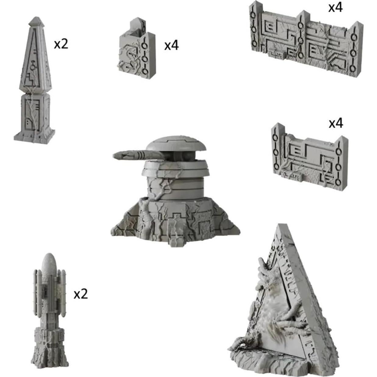 Terrain Crate Mantic Sci-fi Xenos Stronghold 18 Piezas PVC