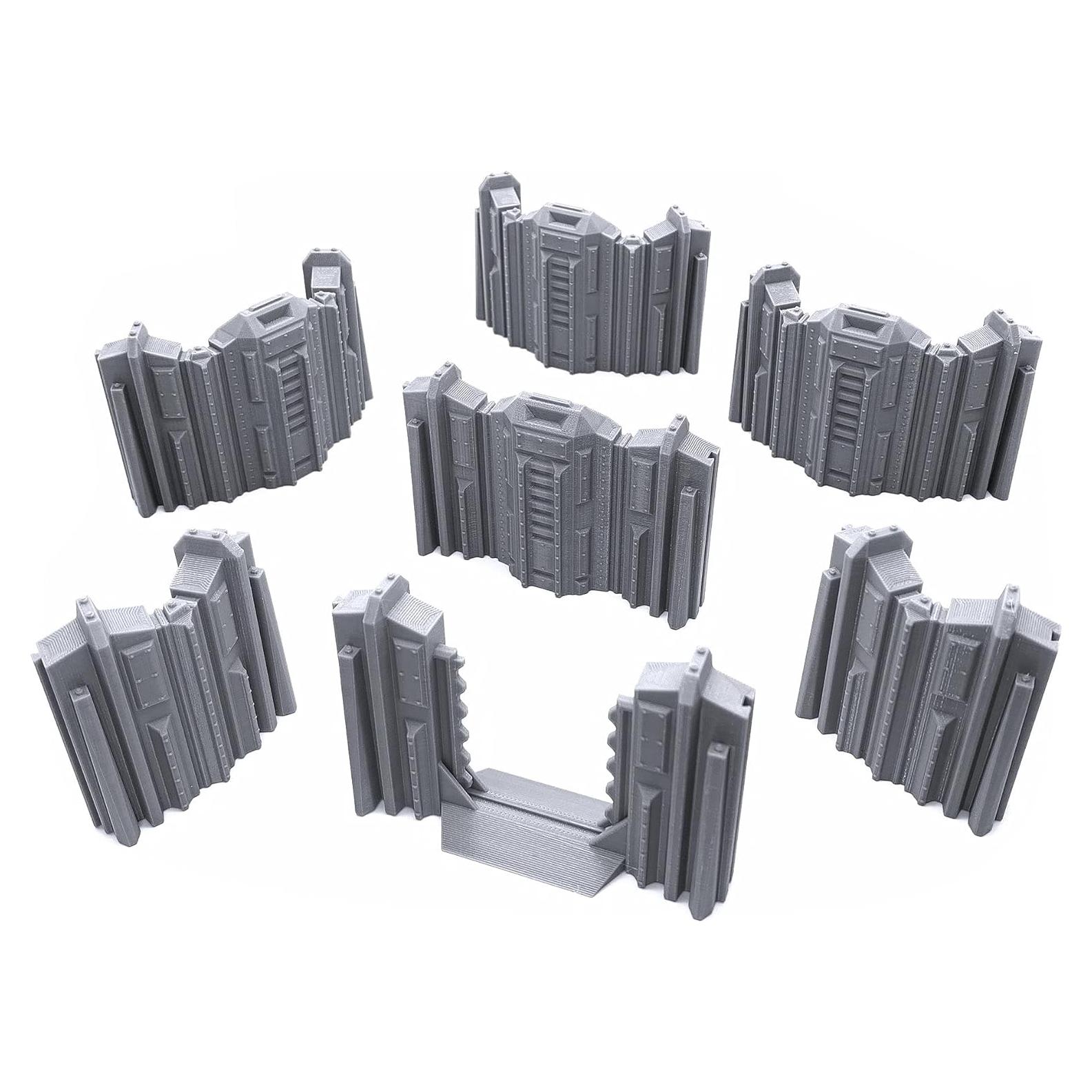 Conjunto de Barricadas Altas EnderToys para Miniaturas 28mm