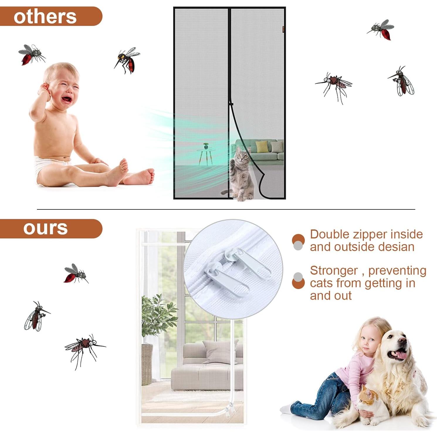 Puerta de Pantalla para Mascotas Dixutzi 34x83 cm Blanca