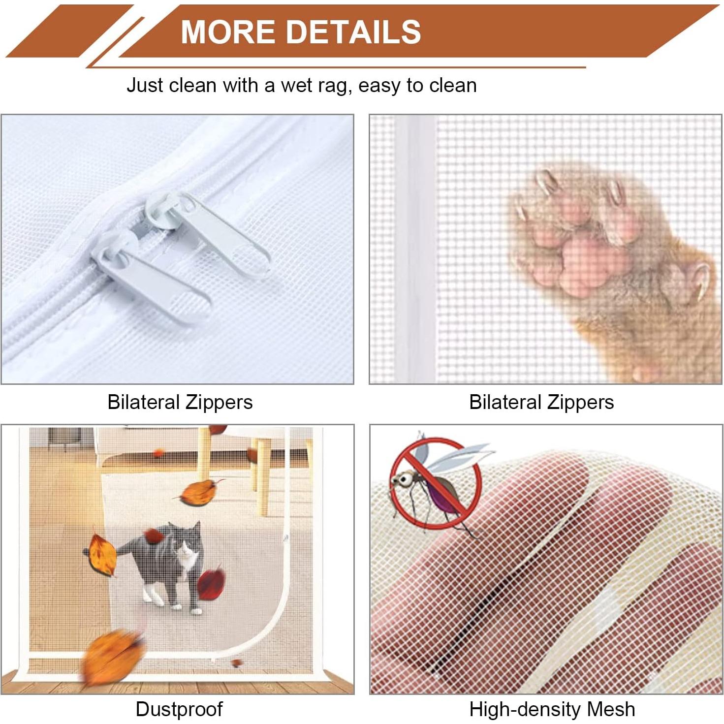 Puerta de Pantalla para Mascotas Dixutzi 34x83 cm Blanca