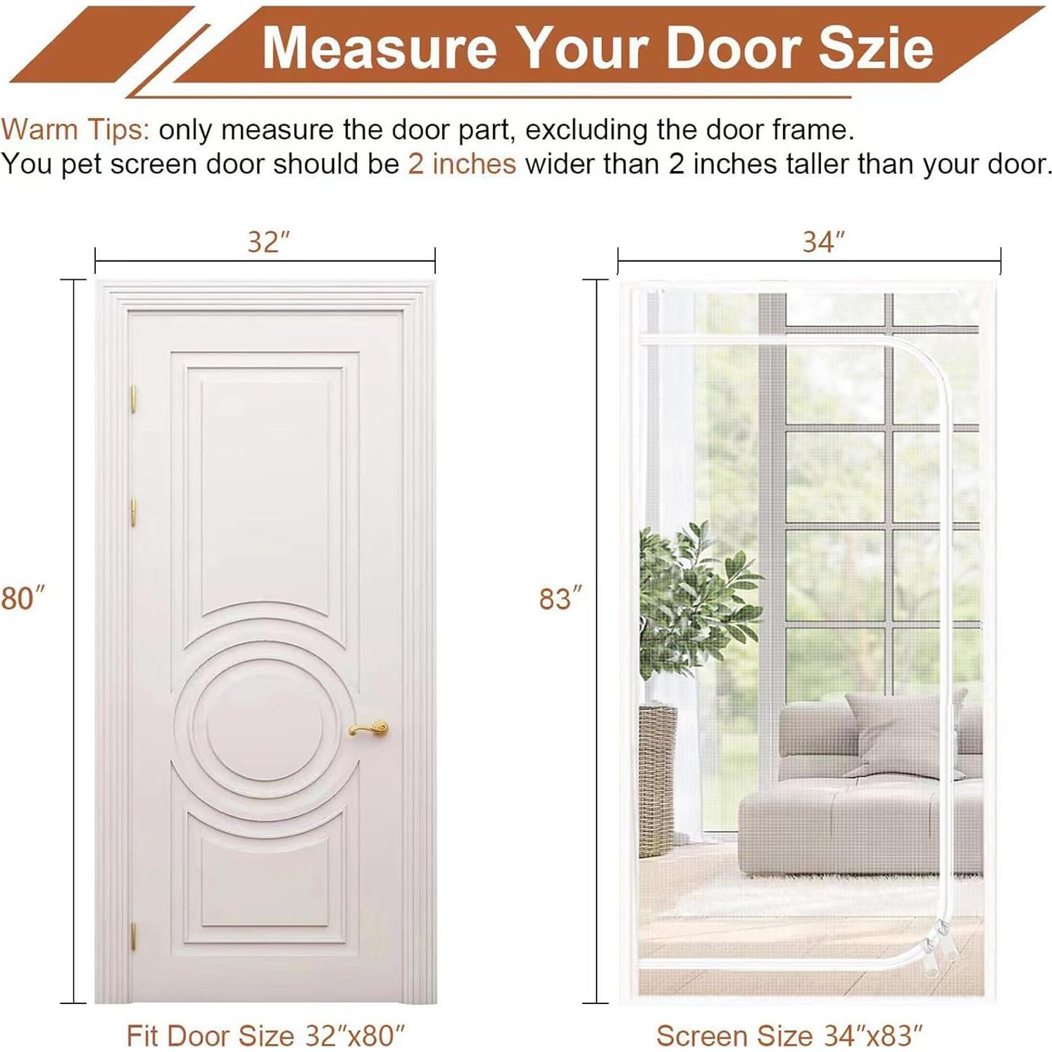 Puerta de Pantalla para Mascotas Dixutzi 34x83 cm Blanca