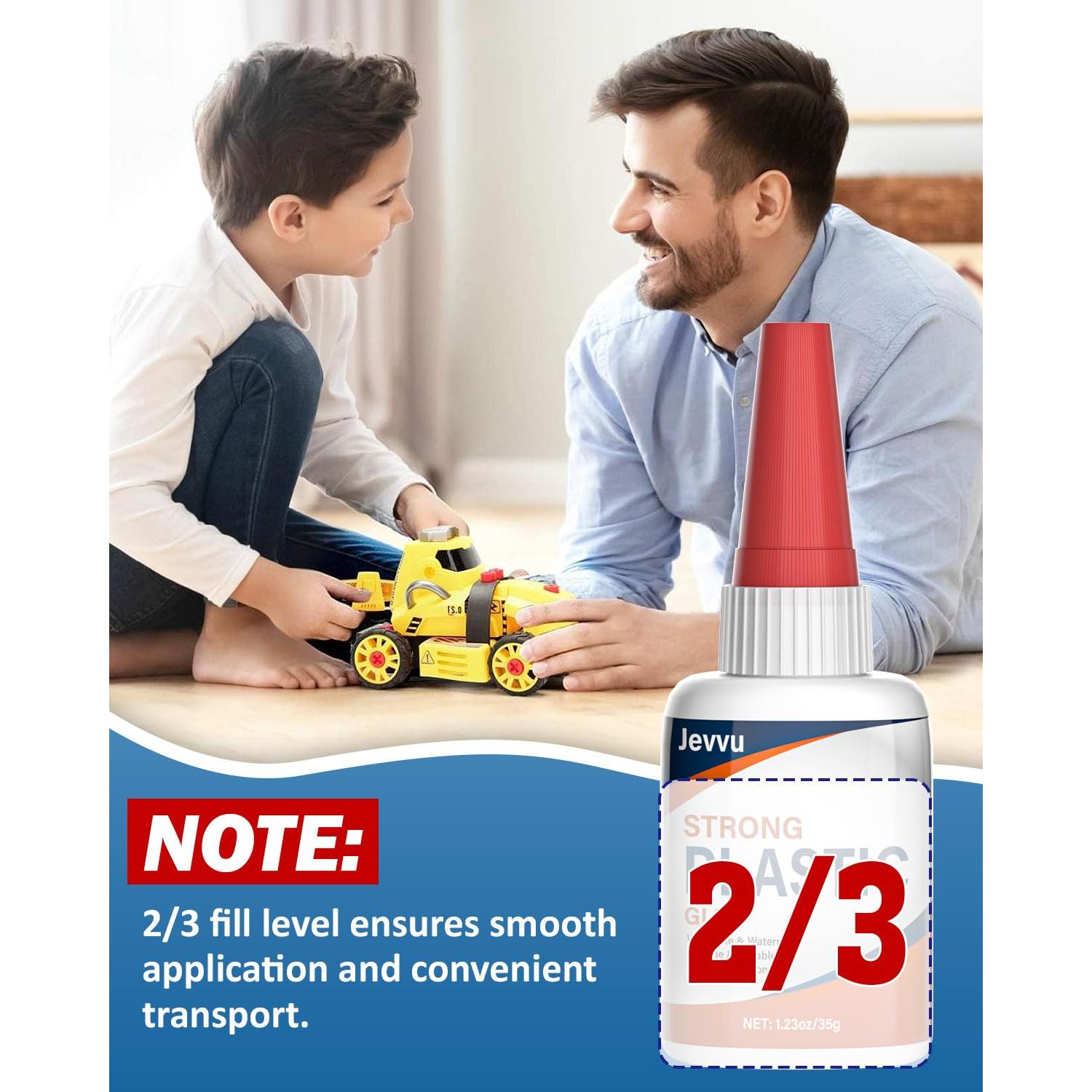 Super Glue Jevvu 35g para Plástico, Adhesivo Multiuso Rápido