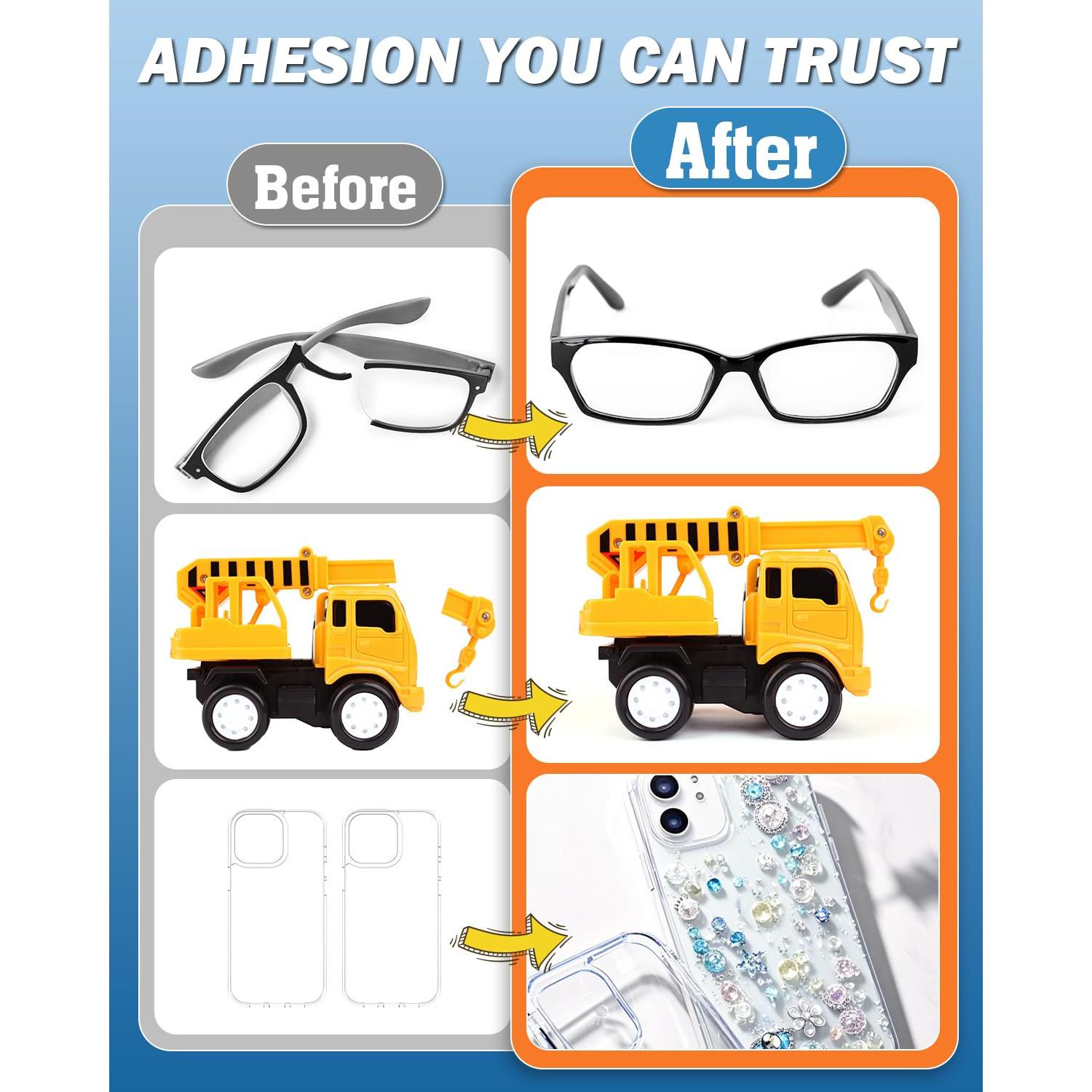 Super Glue Jevvu 35g para Plástico, Adhesivo Multiuso Rápido