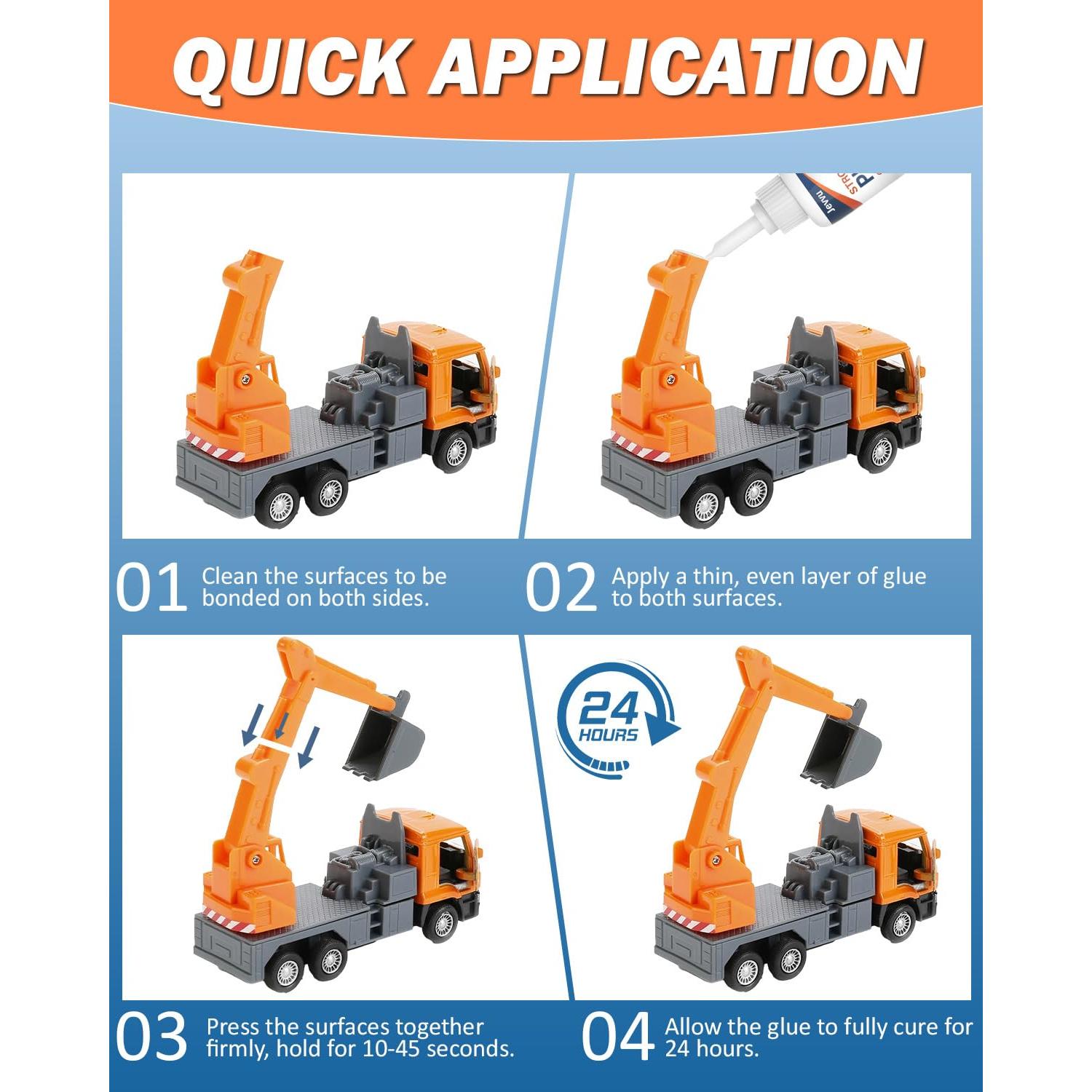 Super Glue Jevvu 35g para Plástico, Adhesivo Multiuso Rápido