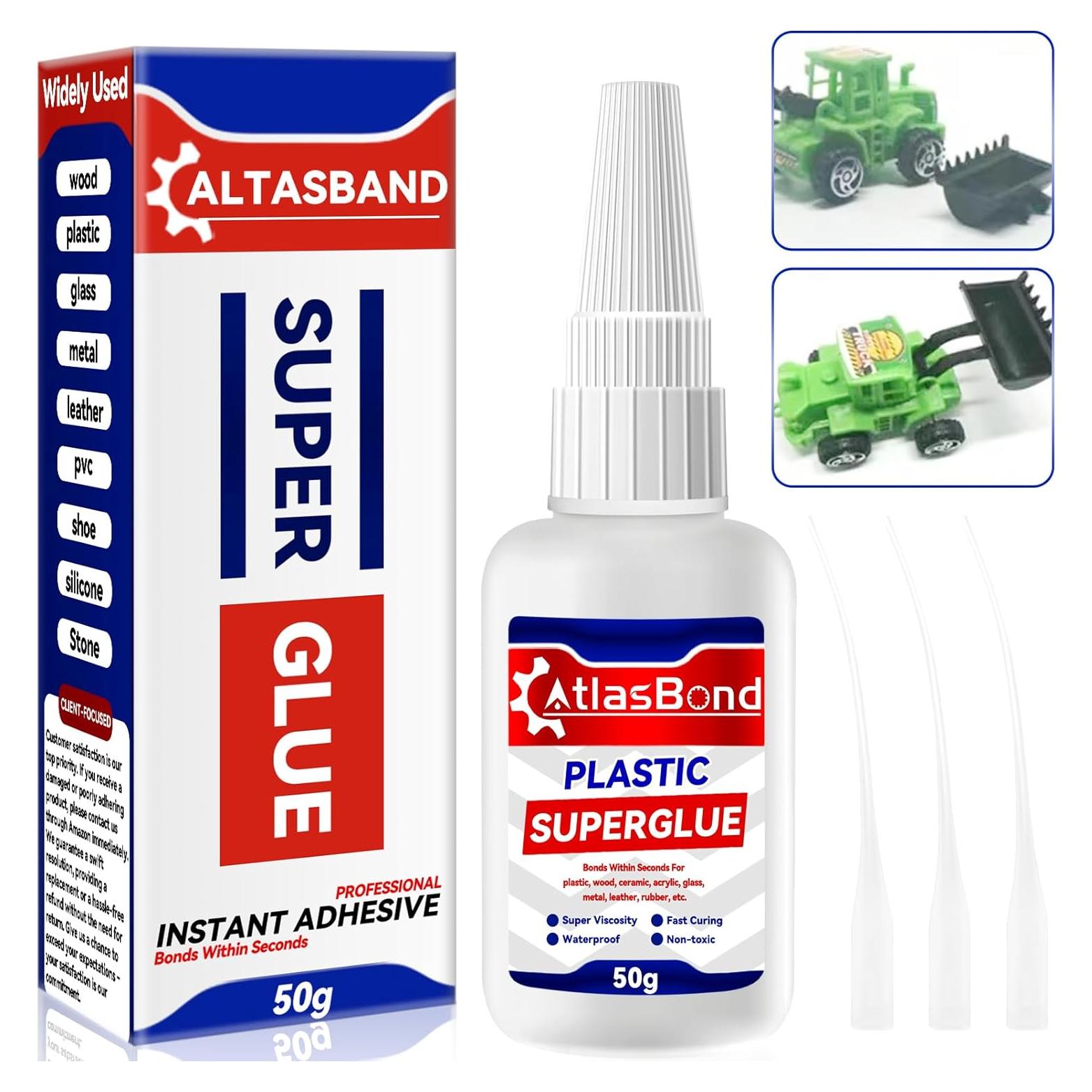 Pegamento Plástico ATLASBOND 68g Secado Rápido Alta Resistencia