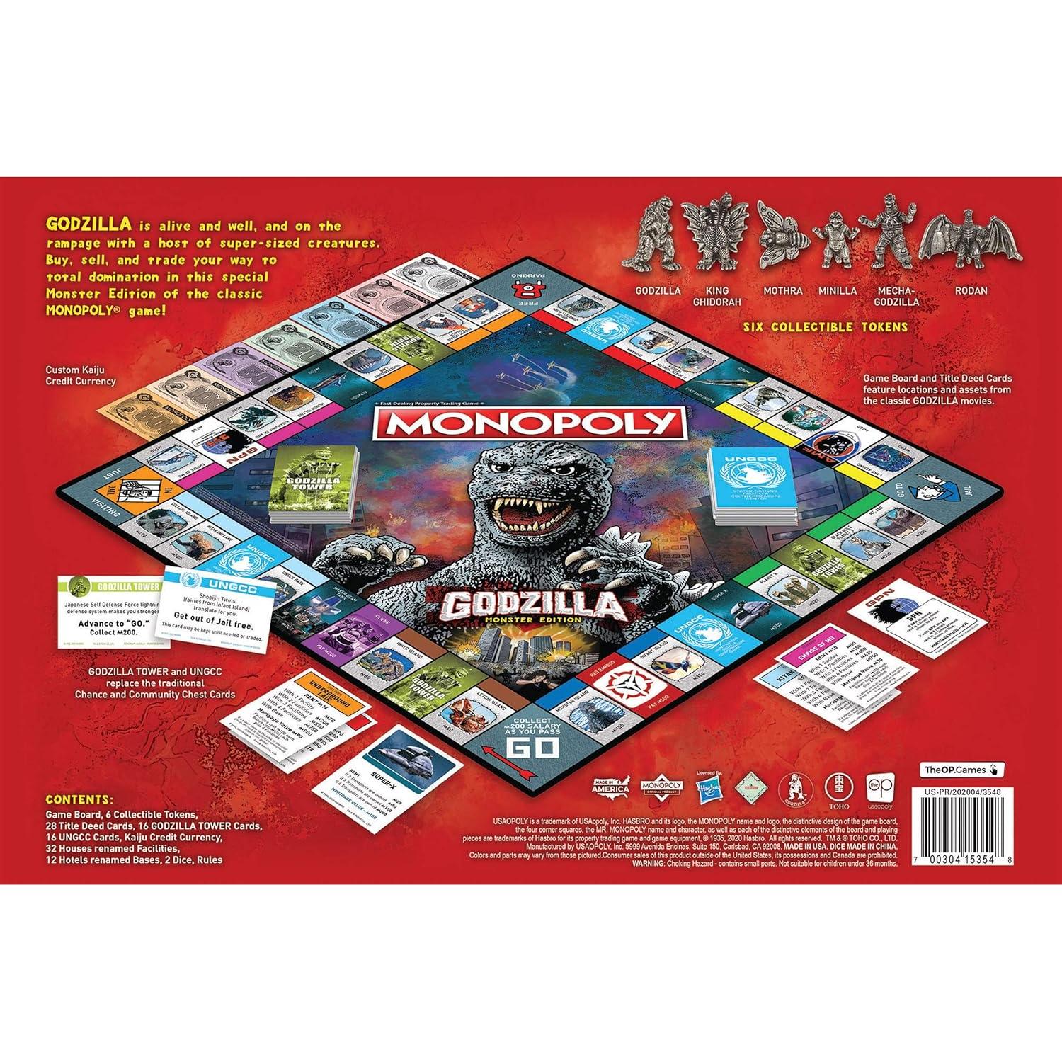 Monopoly Godzilla USAopoly - Juego de mesa coleccionable