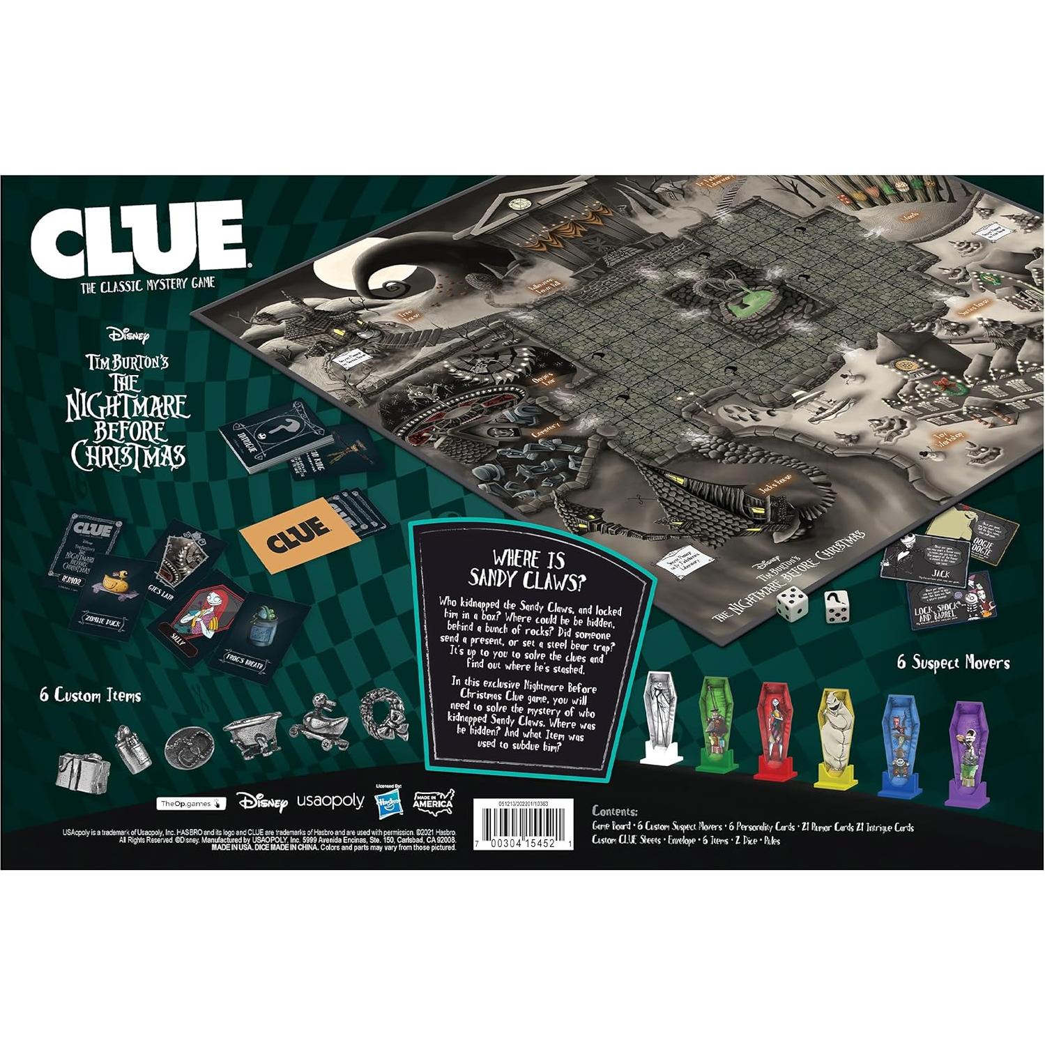 Juego de Clue Disney El extraño mundo de Jack - 2 a 6 jugadores