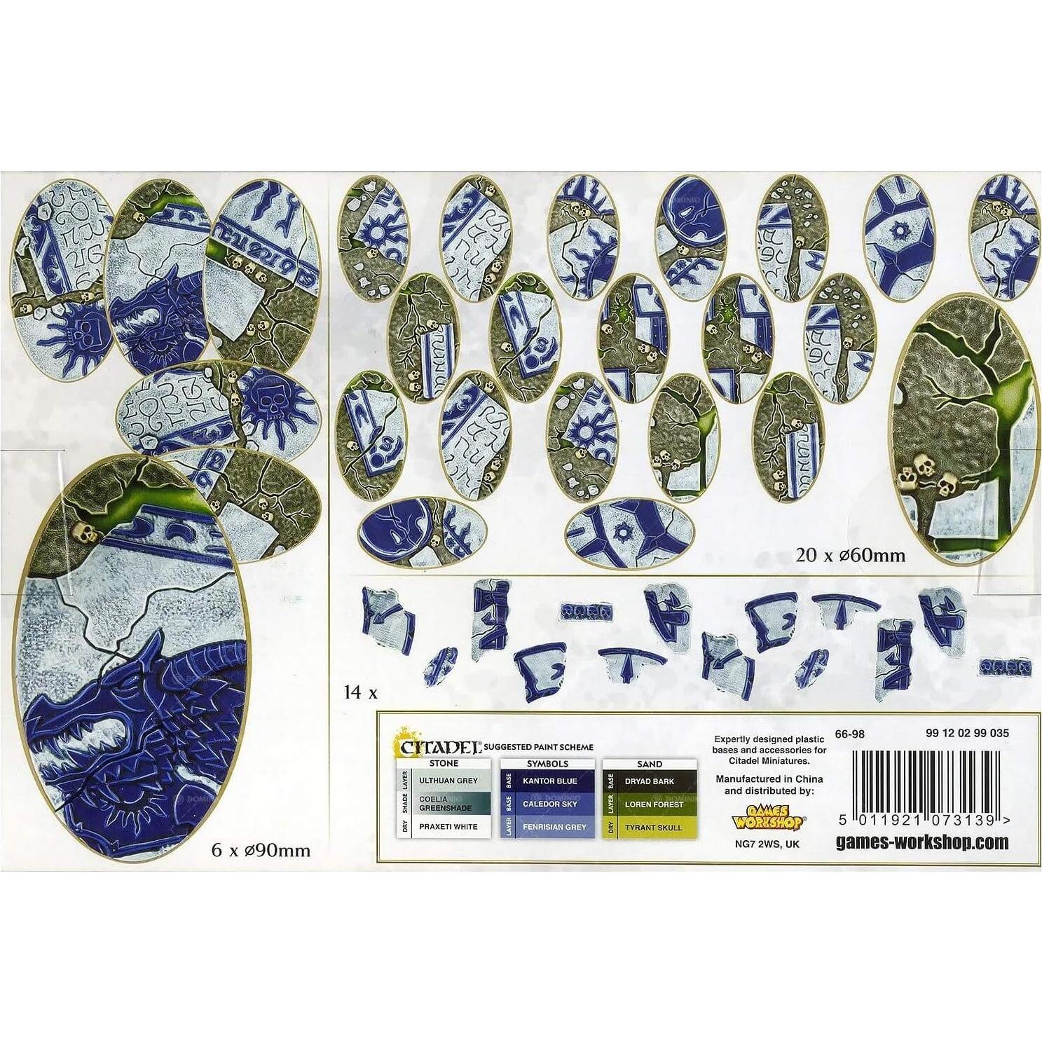 Bases Ovaladas Games Workshop 60mm y 90mm para Warhammer